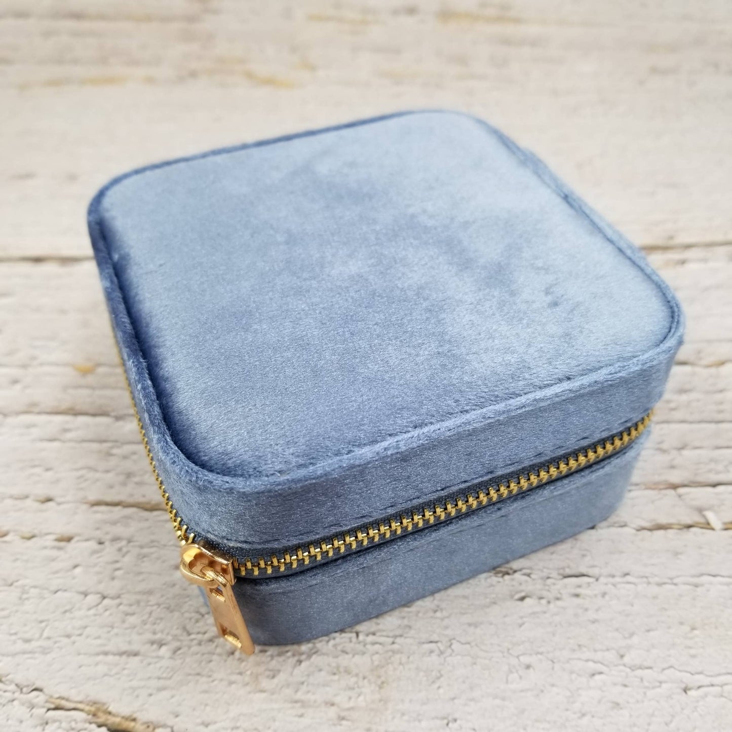 Velvet Jewelry Box With Mirror Organizer Box