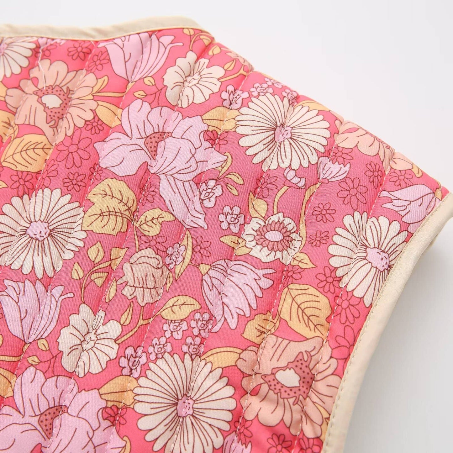 Spring Floral Quilted Vest