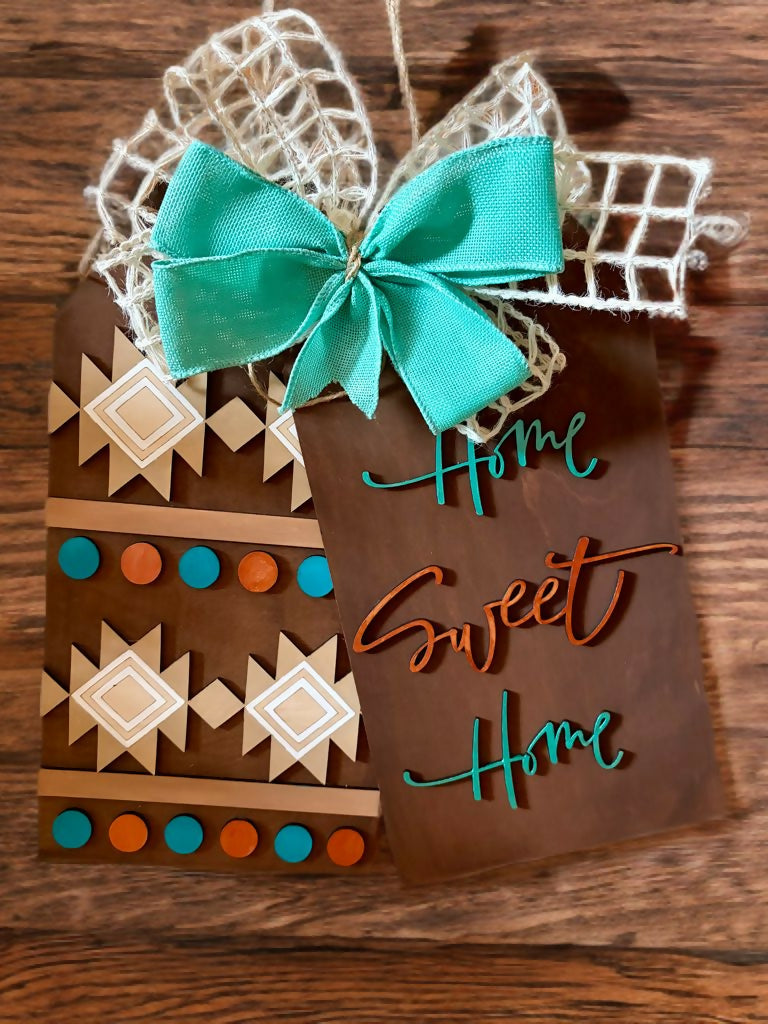 Western Wooden Door Tag