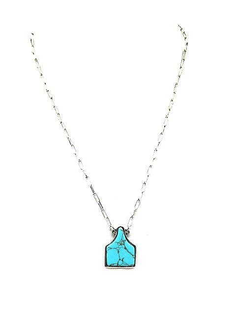 Turquoise Tag Necklace