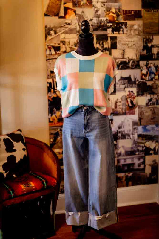 Checkered Spring Top