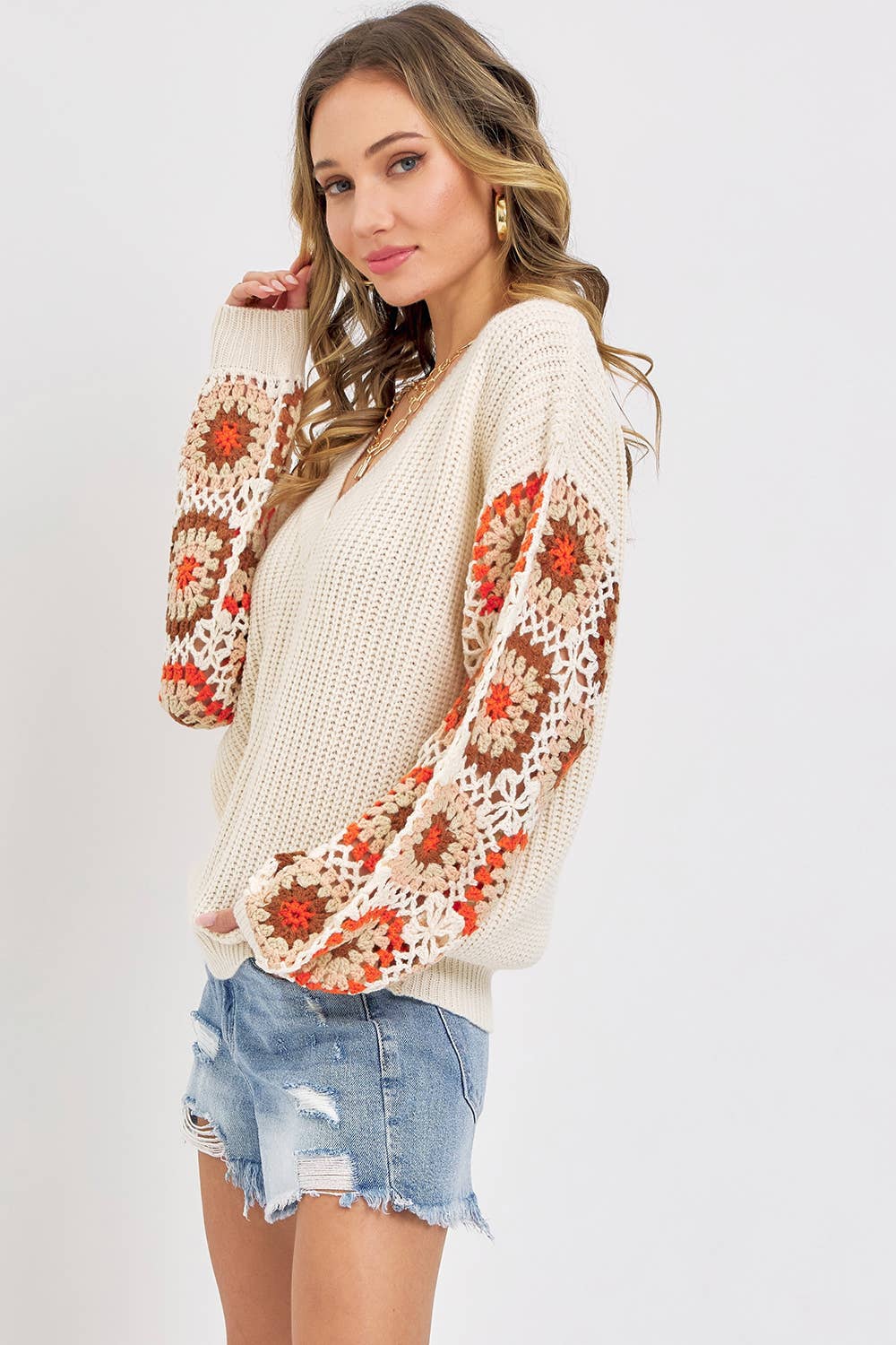 CROCHET PATCHWORK SWEATER