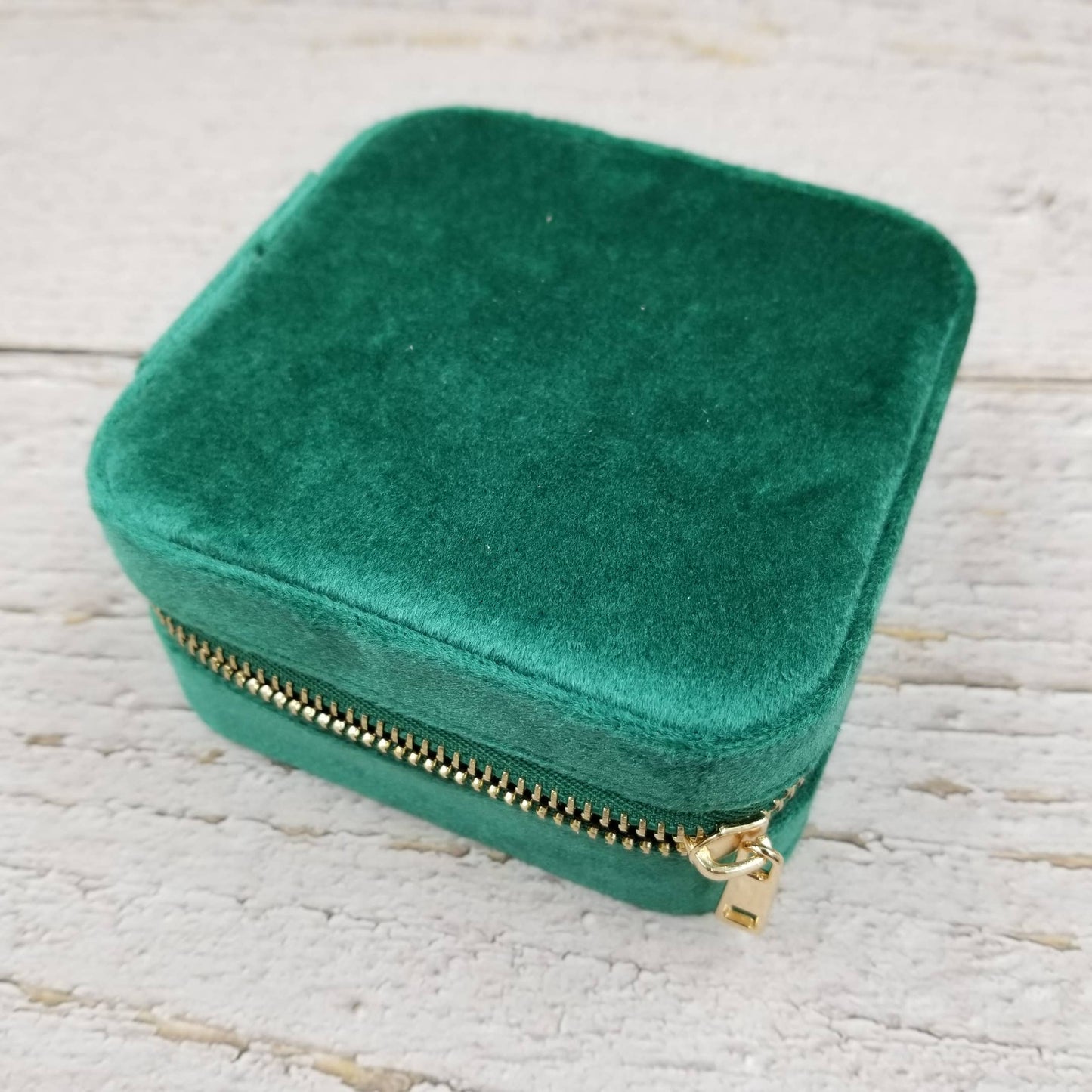 Velvet Jewelry Box With Mirror Organizer Box