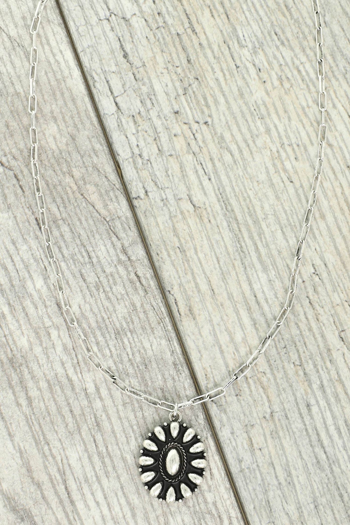 Oval Bubble Concho Necklace