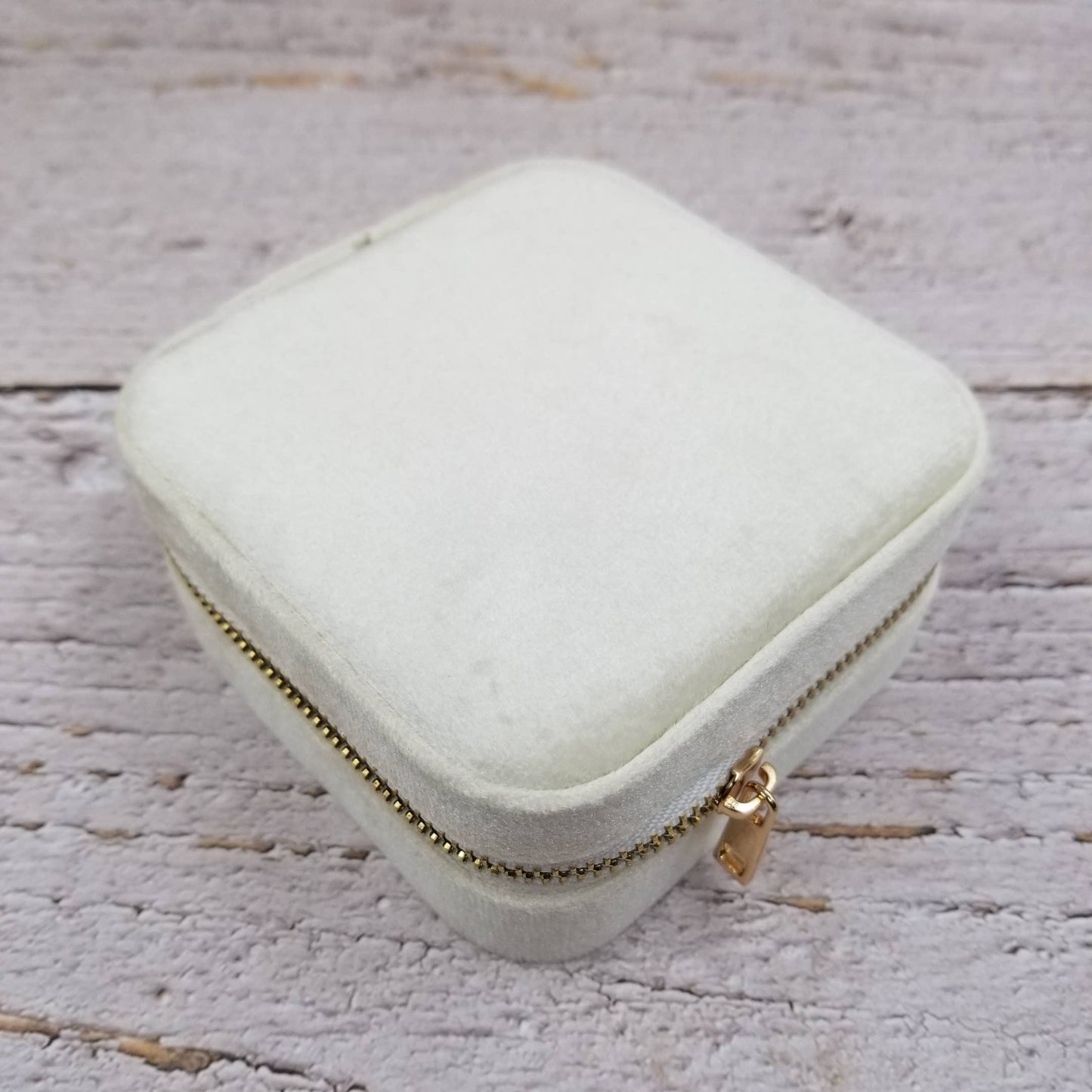 Velvet Jewelry Box With Mirror Organizer Box