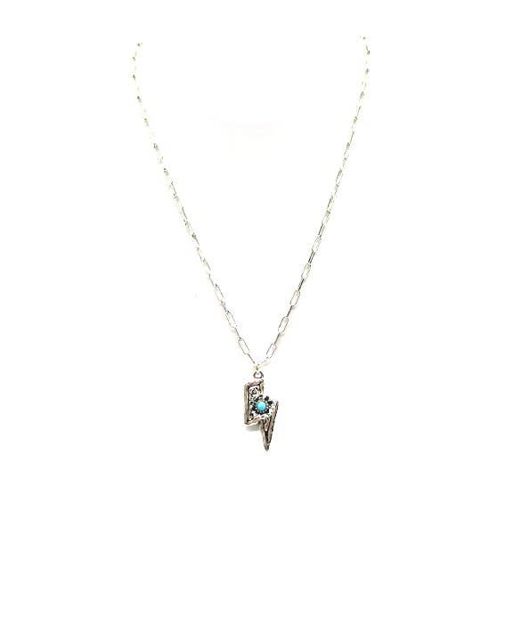 Scroll Bolt Necklace