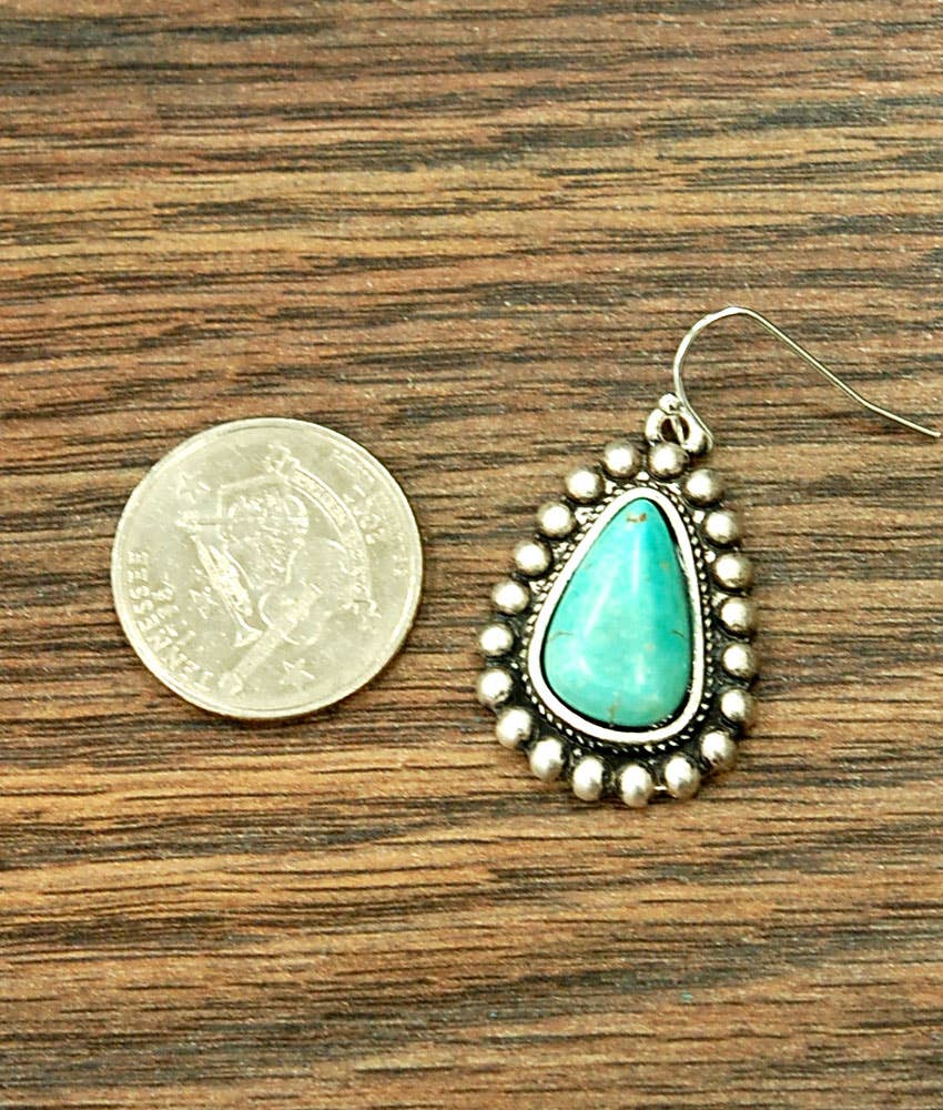 Obshaped Turquoise Earrings