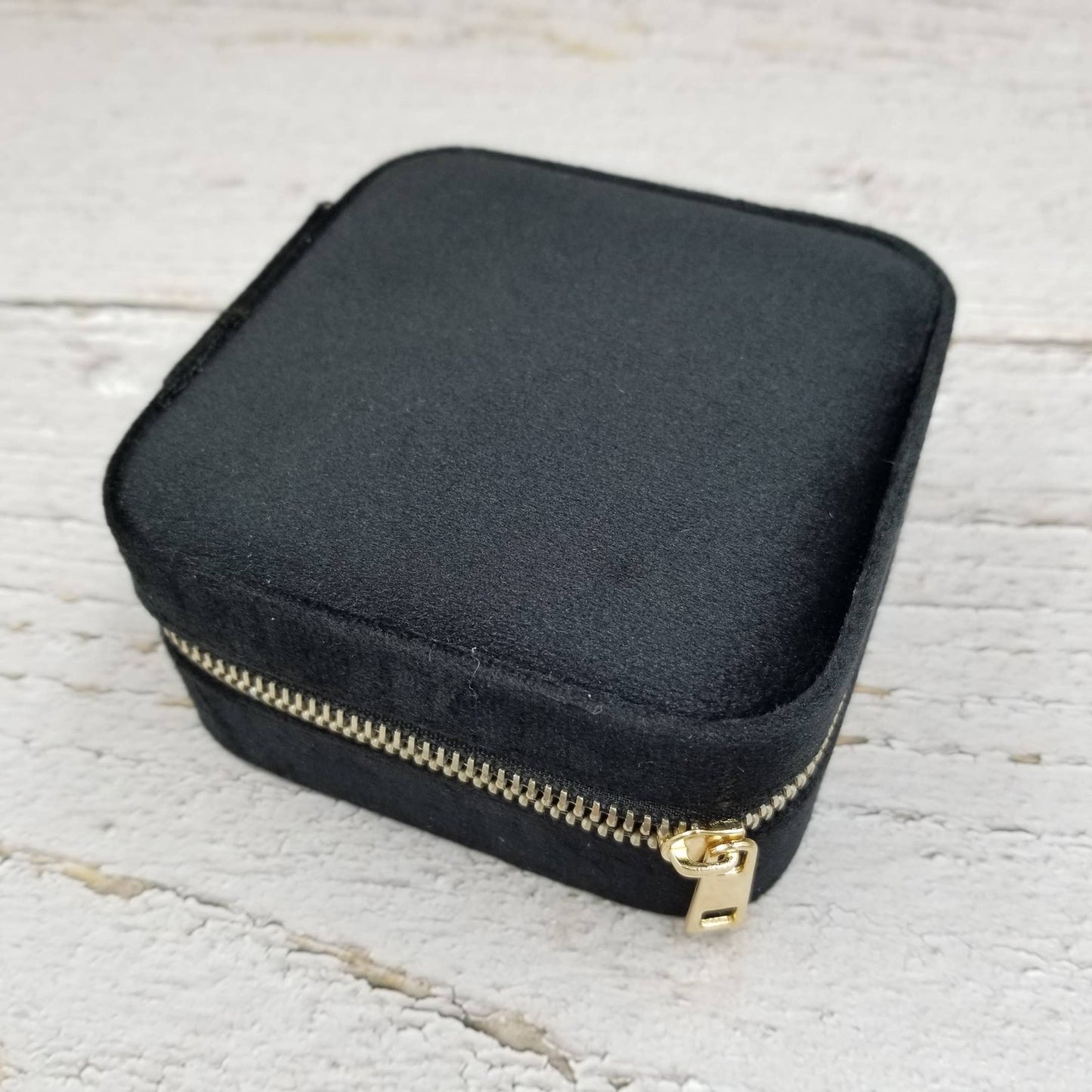 Velvet Jewelry Box With Mirror Organizer Box