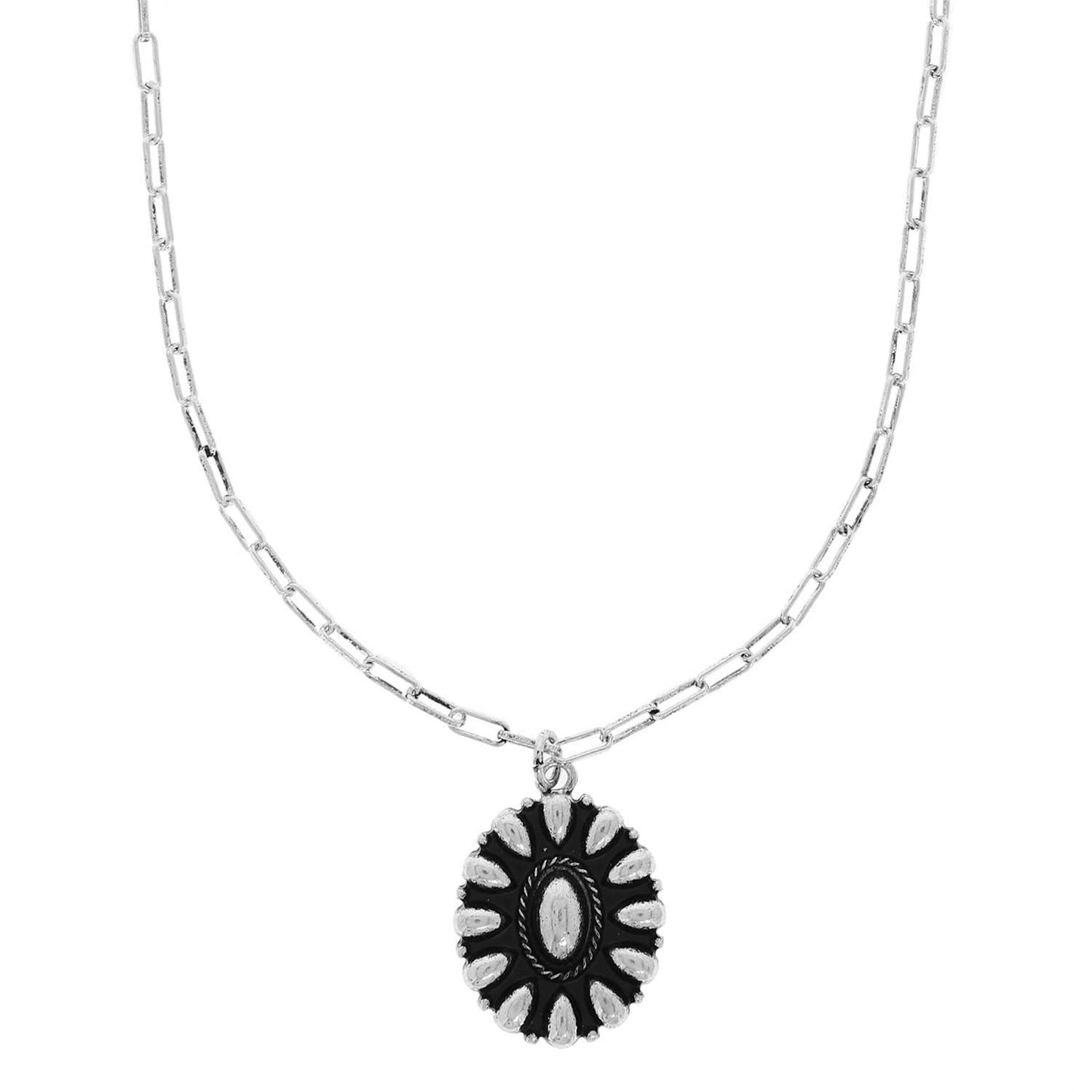 Oval Bubble Concho Necklace