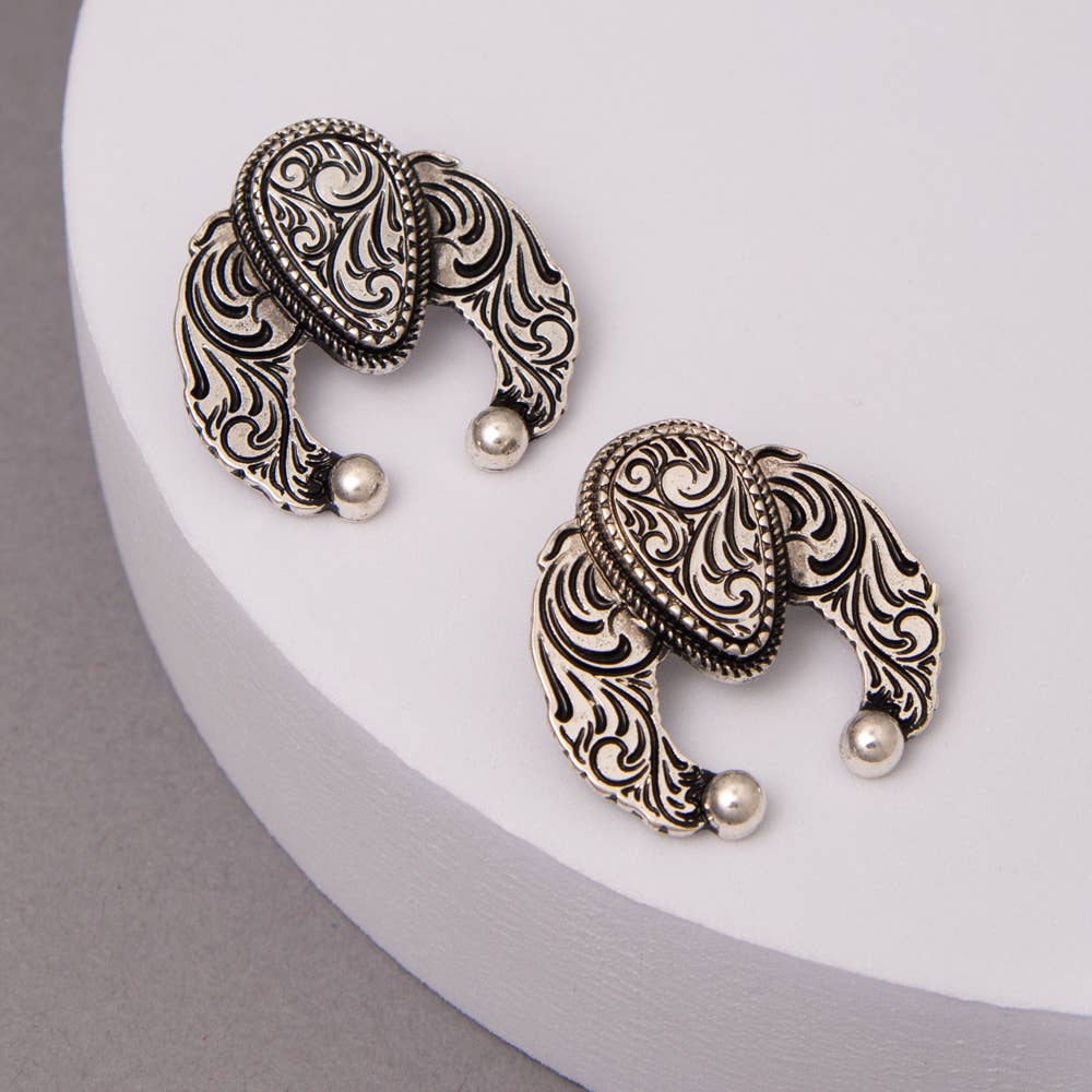 Etched Squash Blossom Earrings