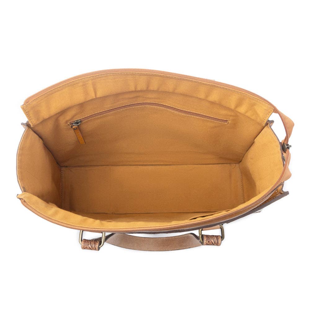 Desert Jewel Handtooled Hairon Leather Concealed Carry Bag
