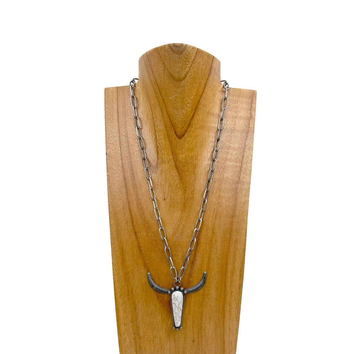20 IN LONGHORN TURQ NECKLACE