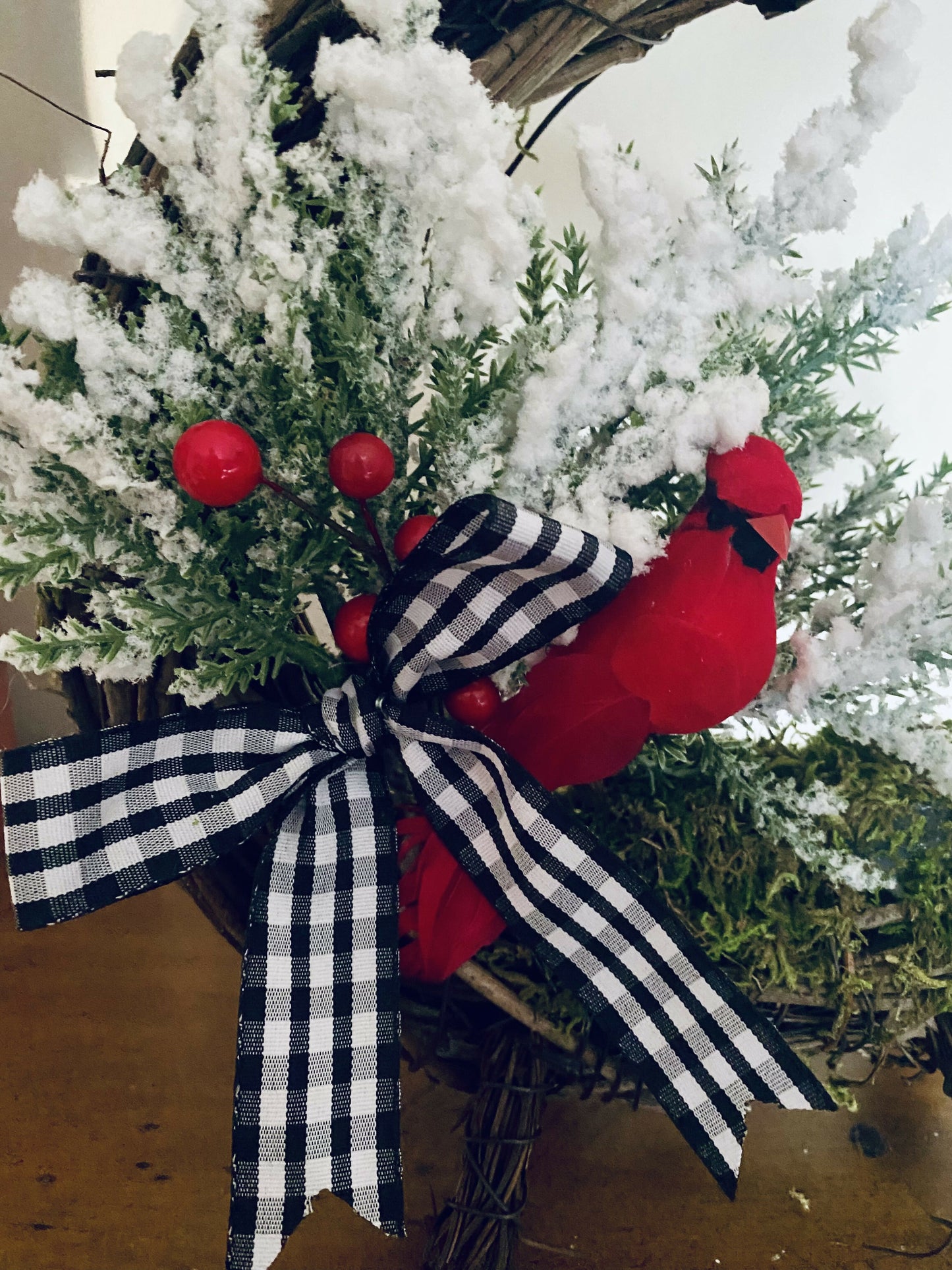 Mini Wreath with Cardinal