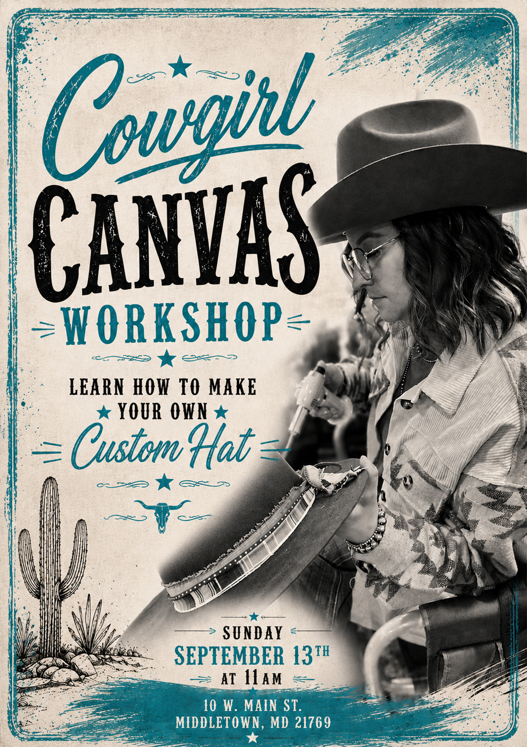 Cowgirl Canvas Workshop Ticket