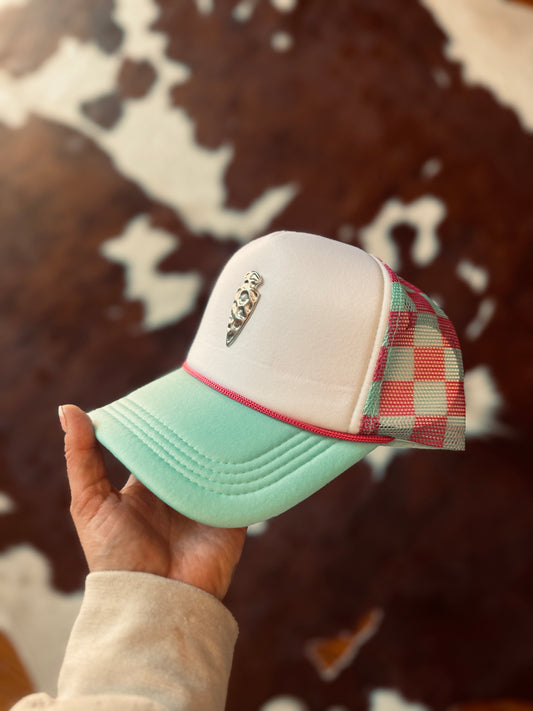 Checkered Arrow Trucker Hat
