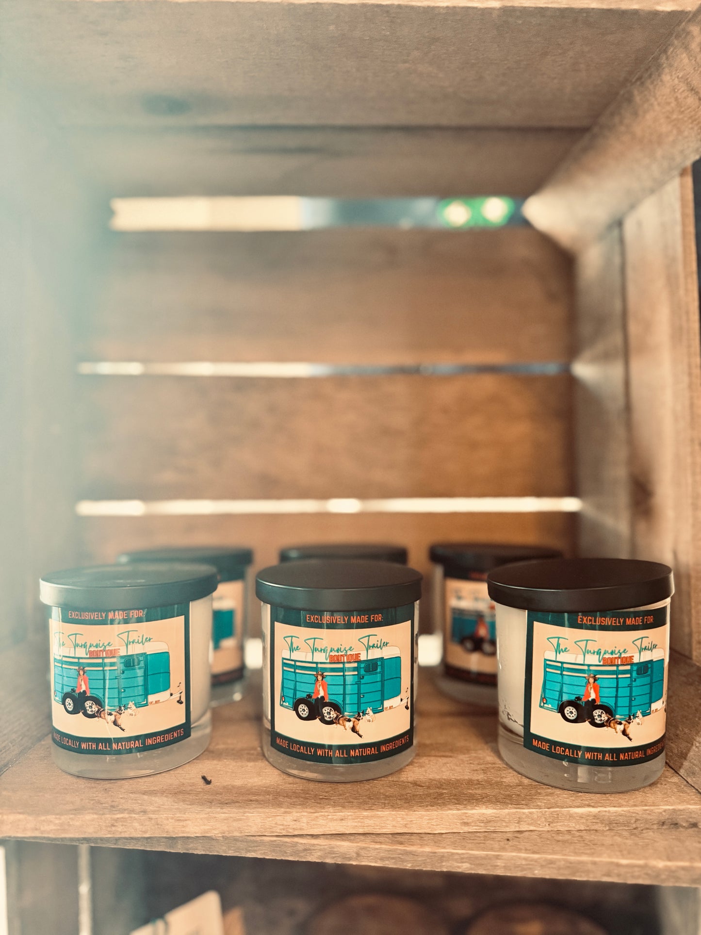 Turquoise Trailer Candles