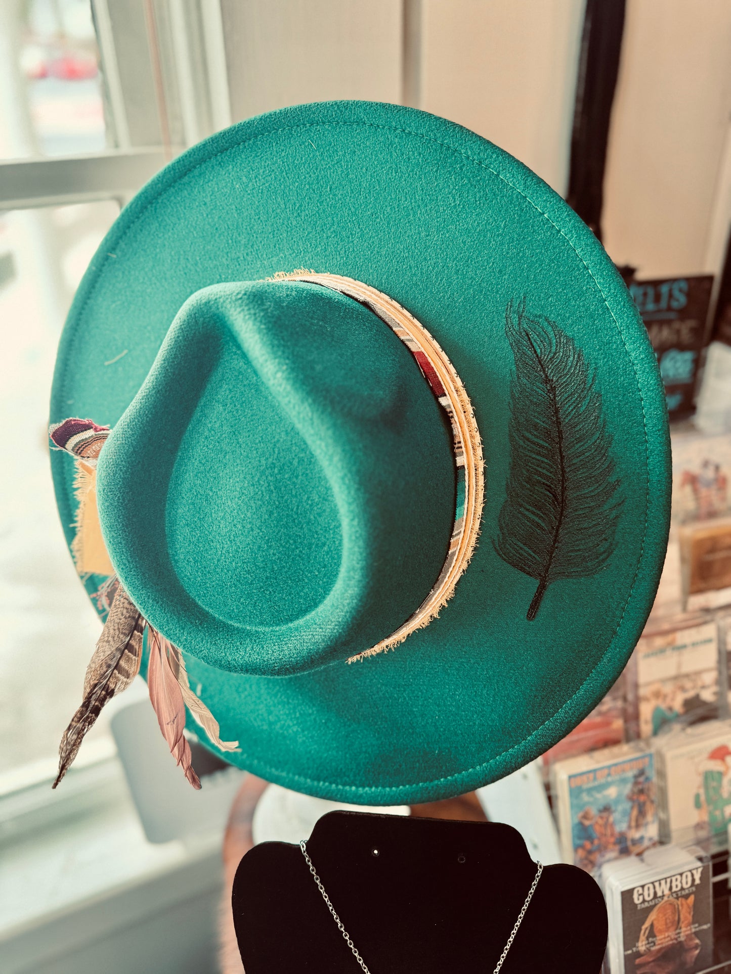 Emerald Feathered Fedora
