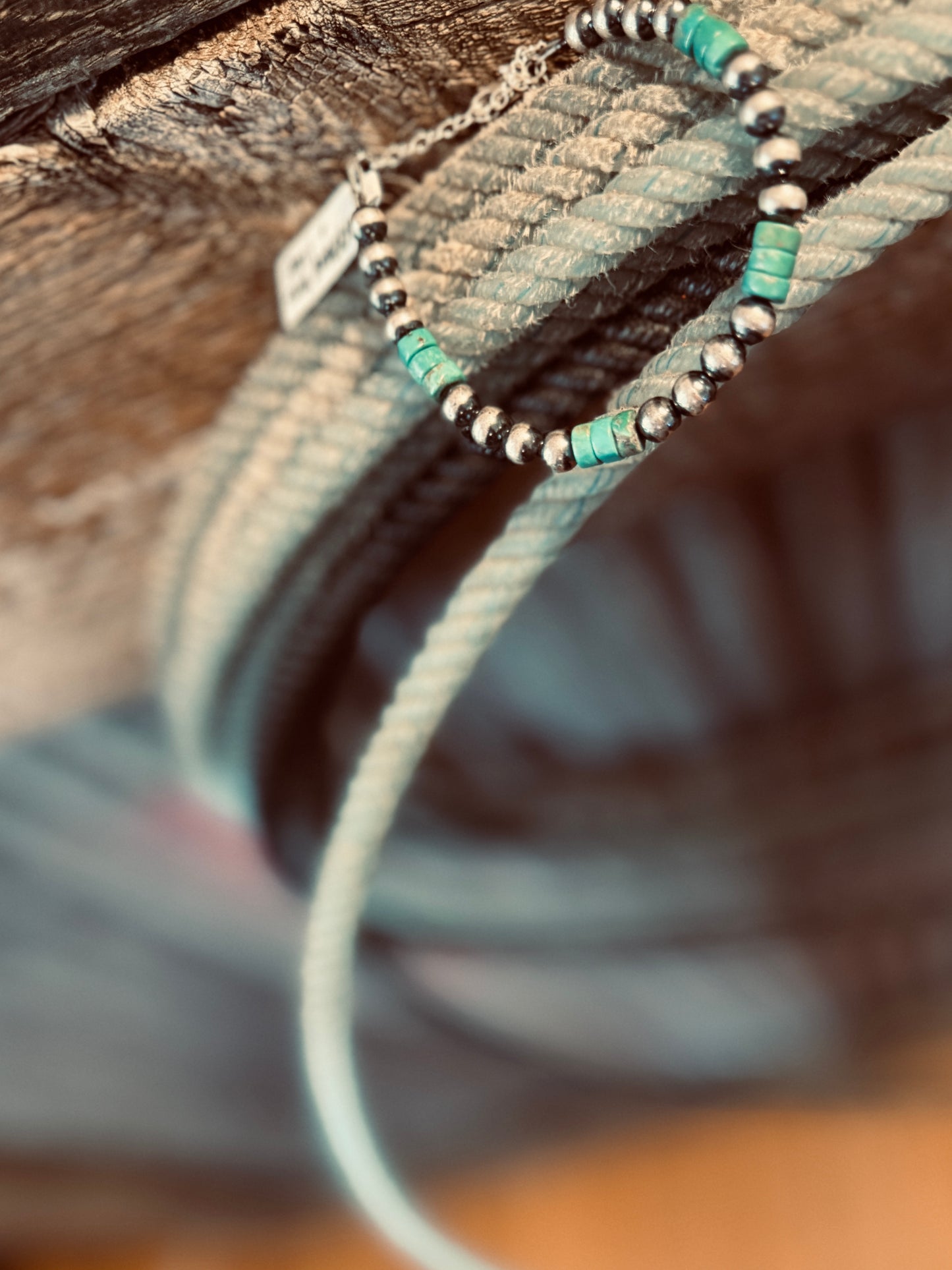 Genuine Navajo Pearl and Turquoise Bracelet