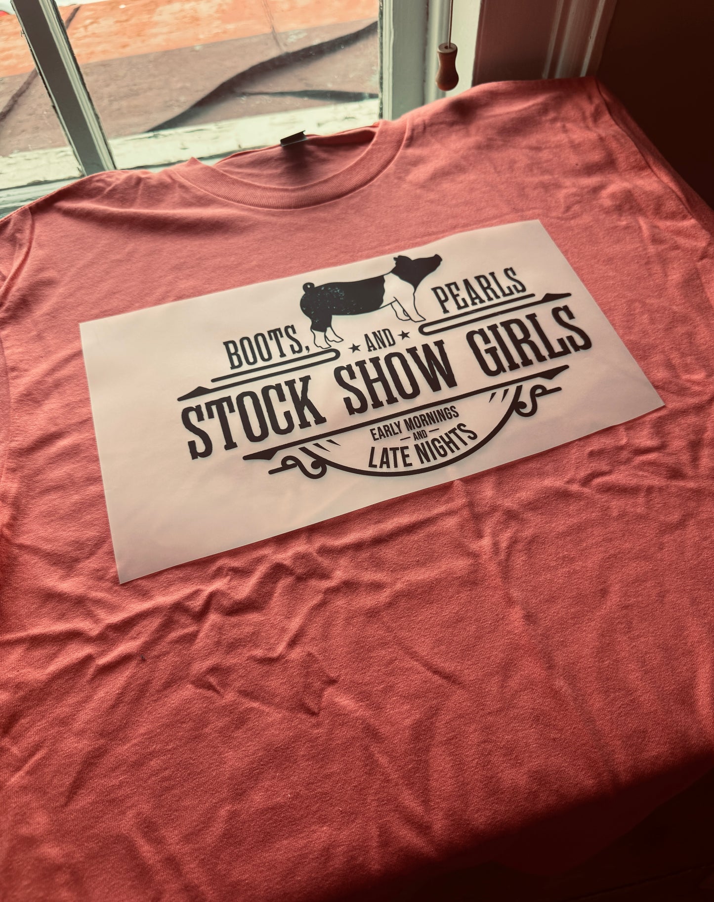Boots, Pearls & Stock Show Girls Hog Tee
