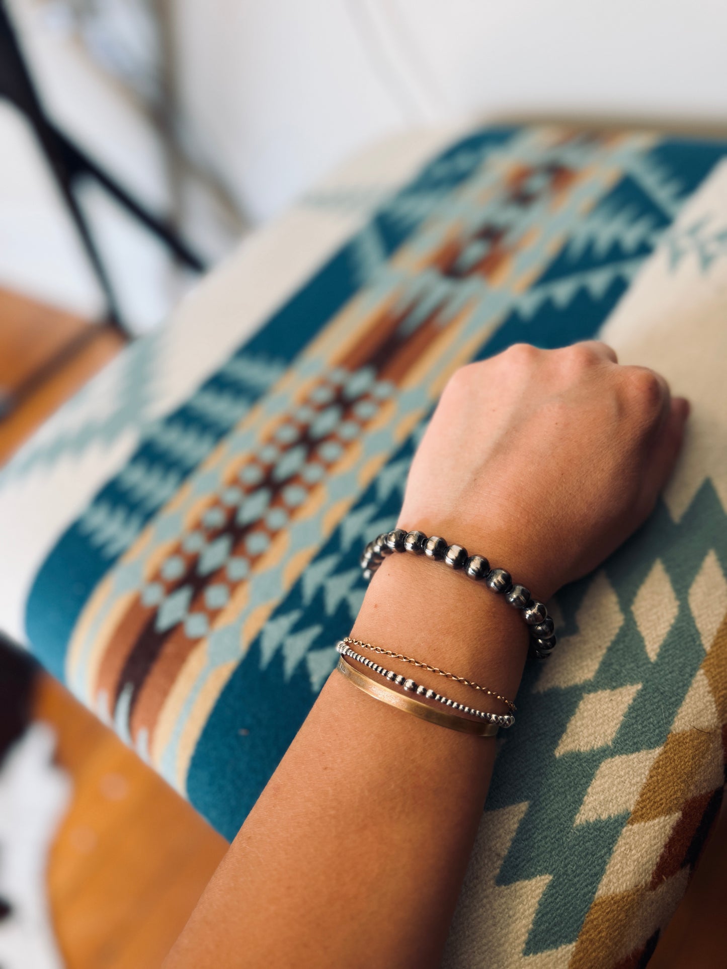 8mm German Navajo Pearl Bracelet