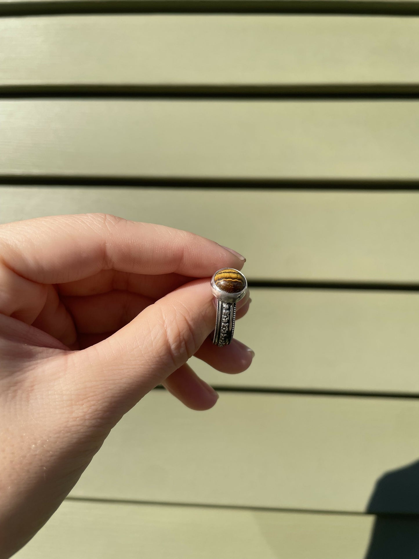 Tigers Eye Ring Size 10