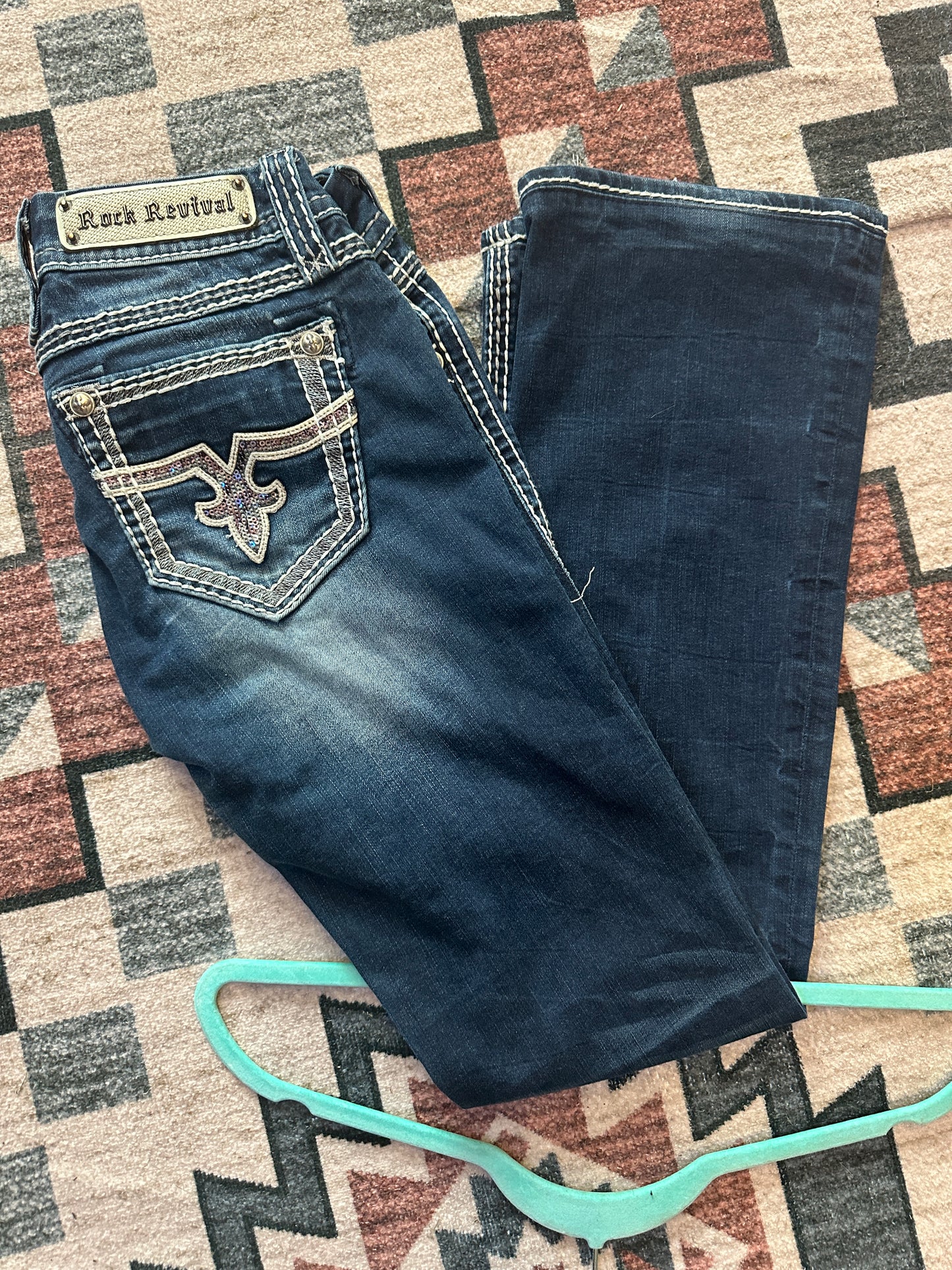 Rock Revivial Dark Wash Bootcut SIZE 27x30