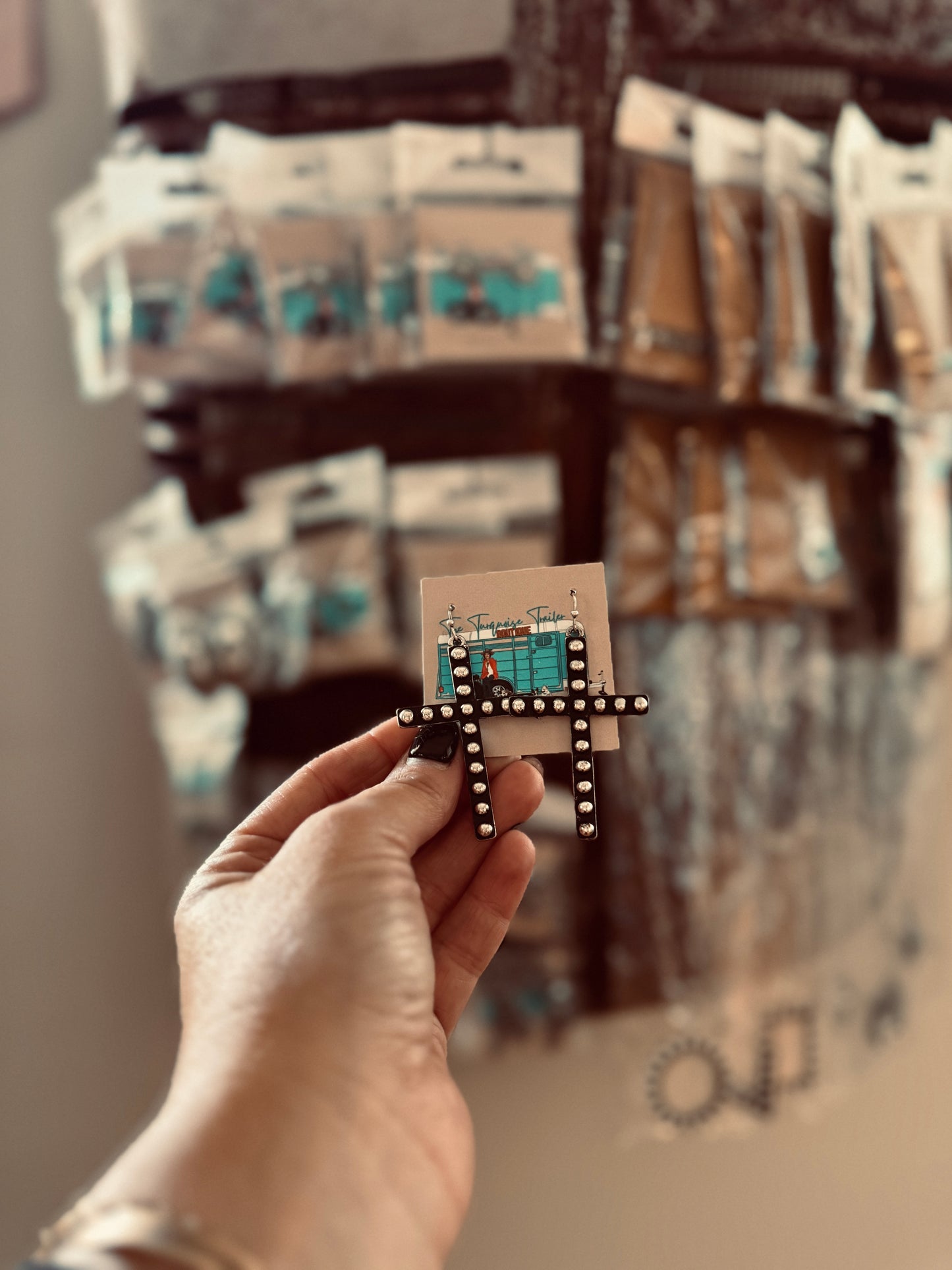 Navajo Cross Post Earrings