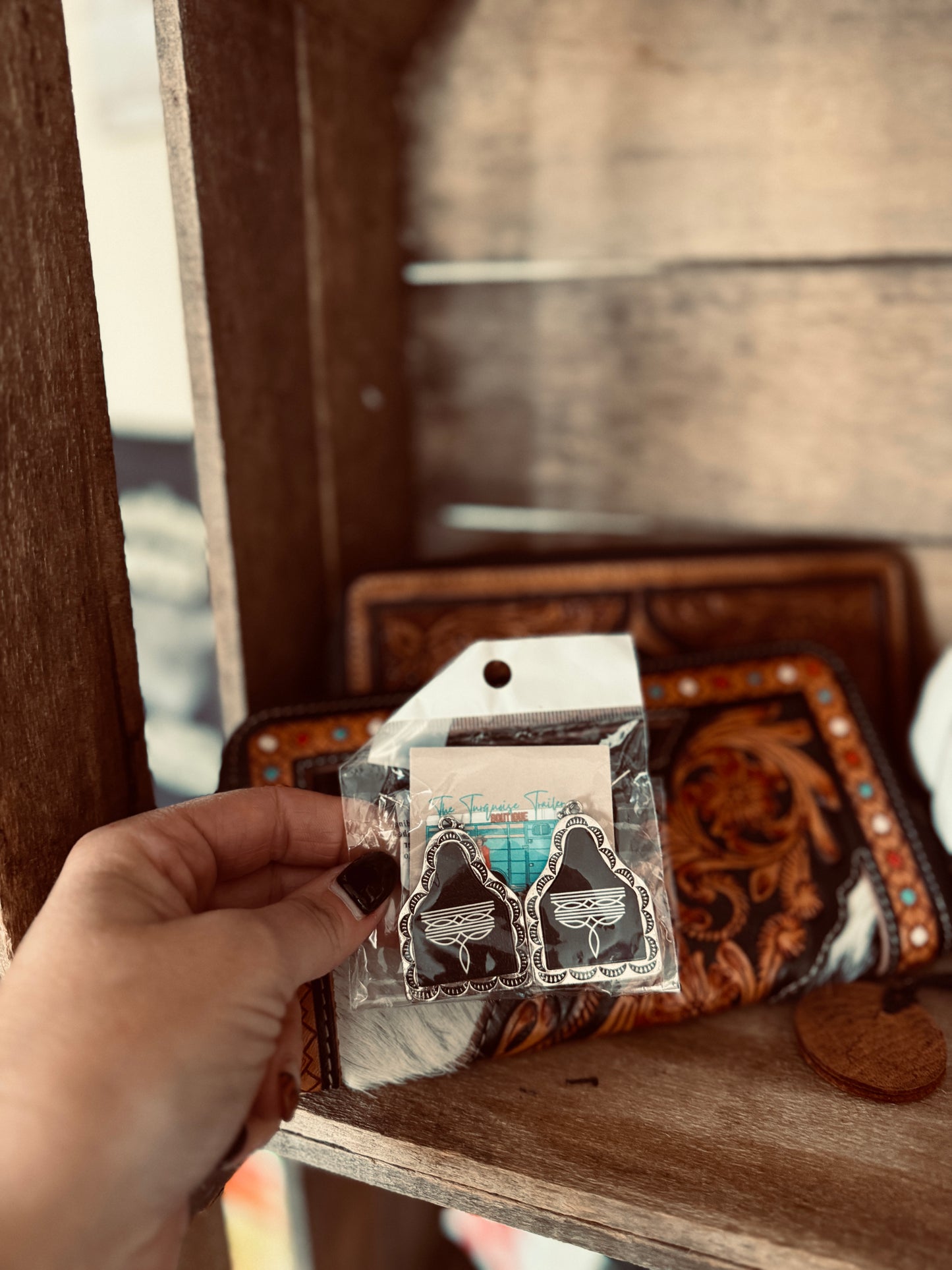 Black Western Stitch Jewelry Family