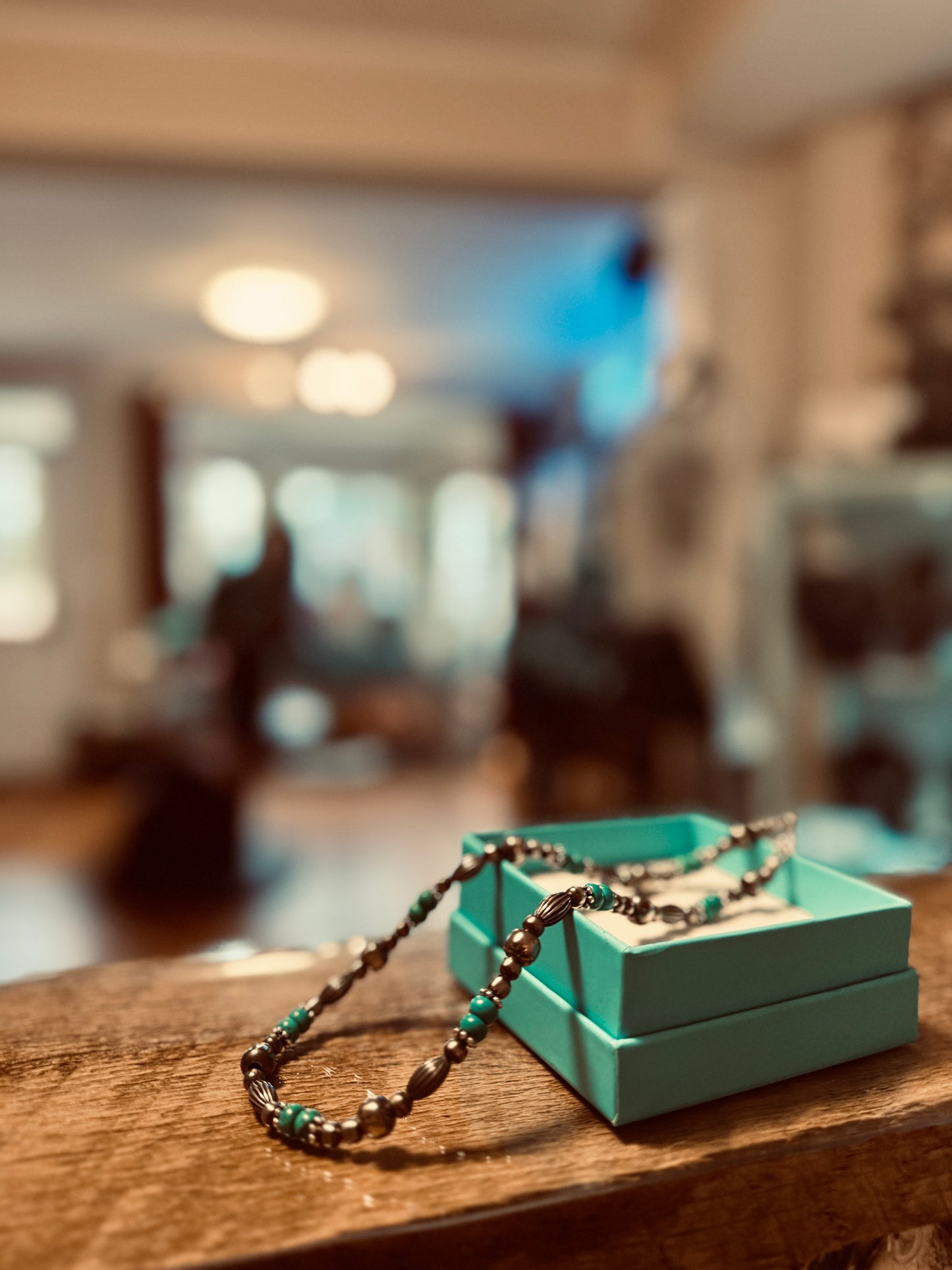 German Navajo Turquoise Pumpkin Necklace