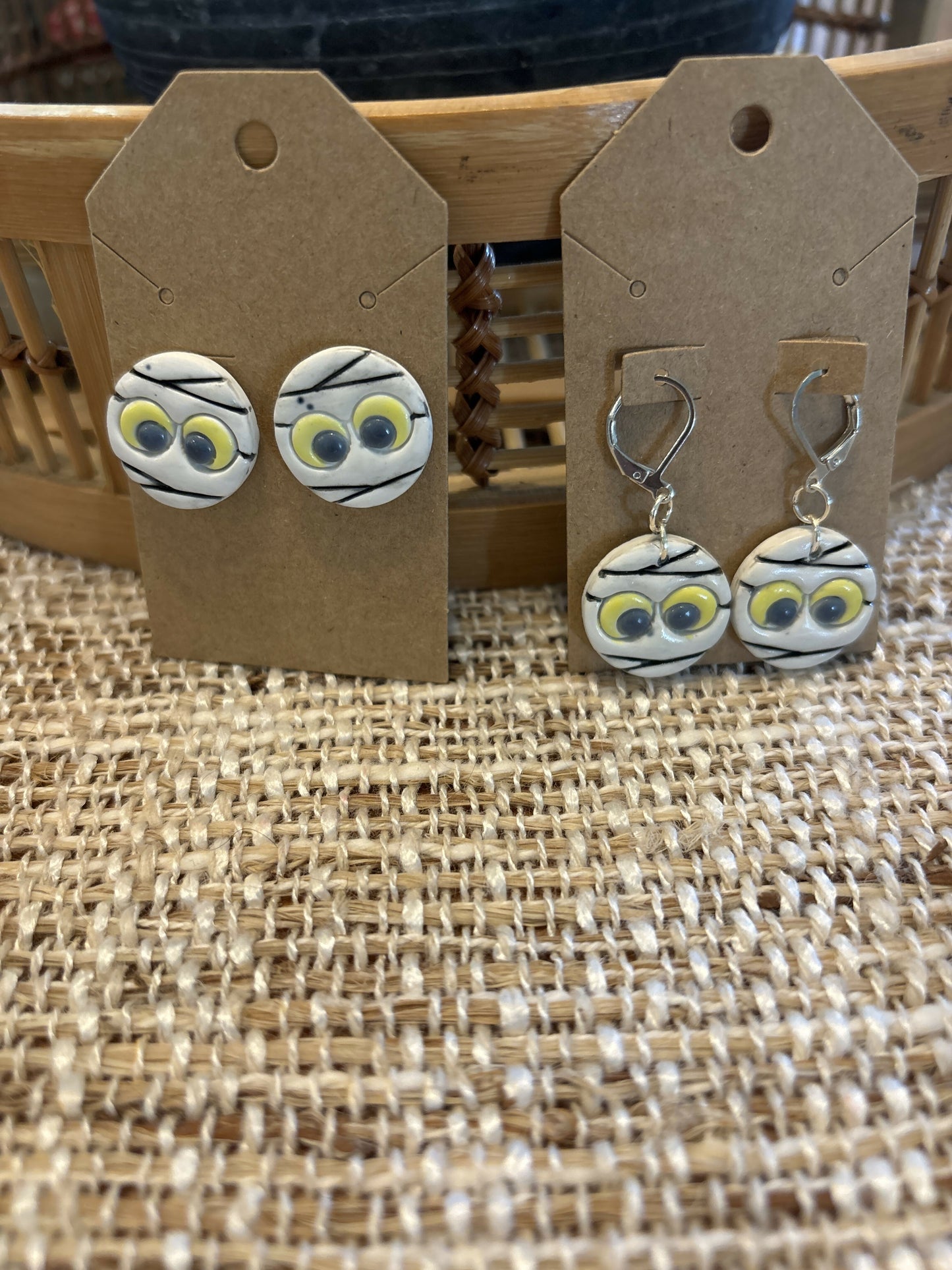 Halloween Mummy Earrings