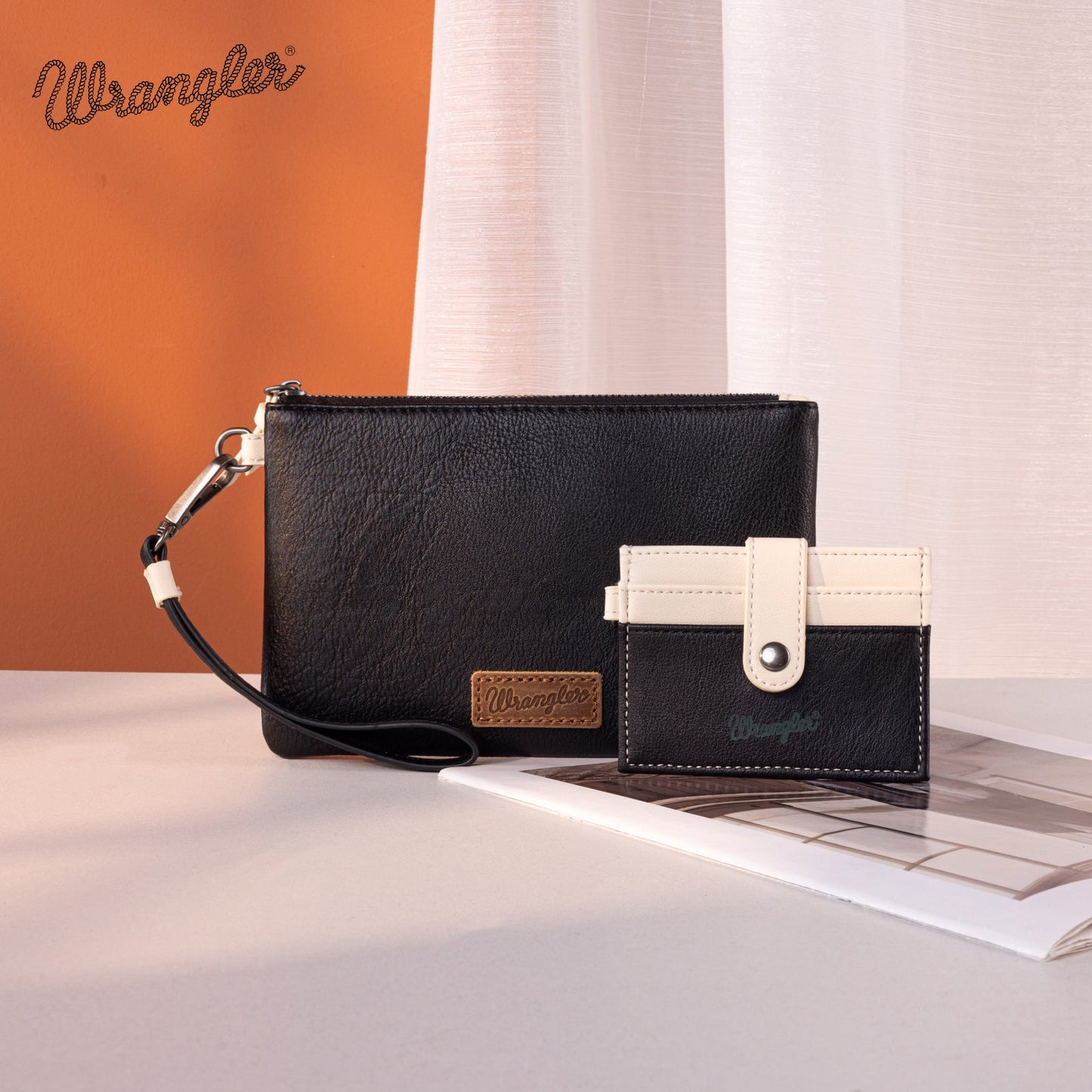 Wrangler Dual Pouch/Wristlet Credit Cardholder Wallet