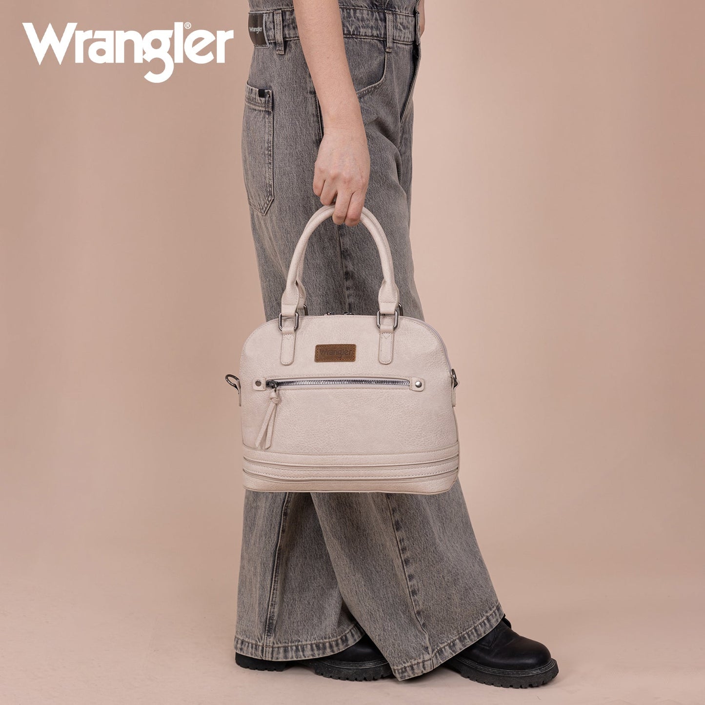 Wrangler Top Handle Classic Barrel Satchel Bag/Crossbody