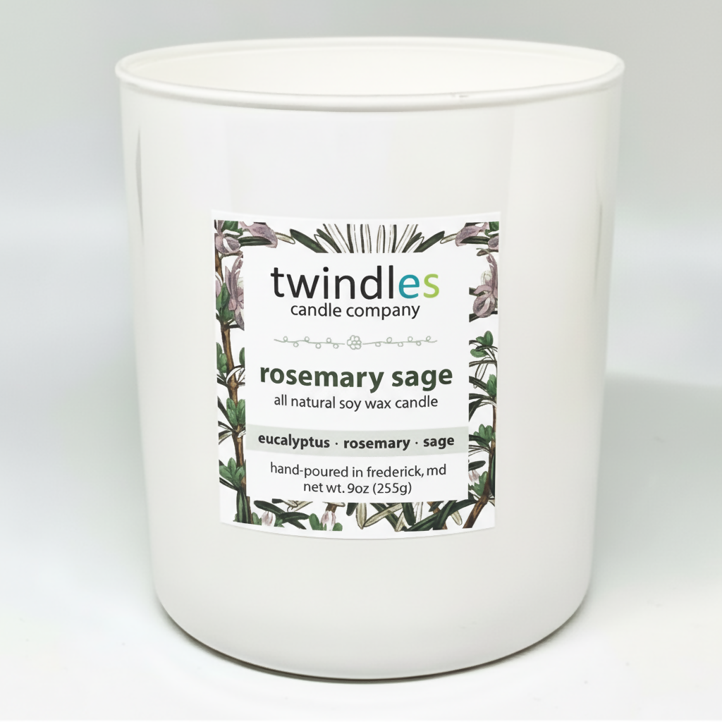 Rosemary Sage Soy Candle | 9oz