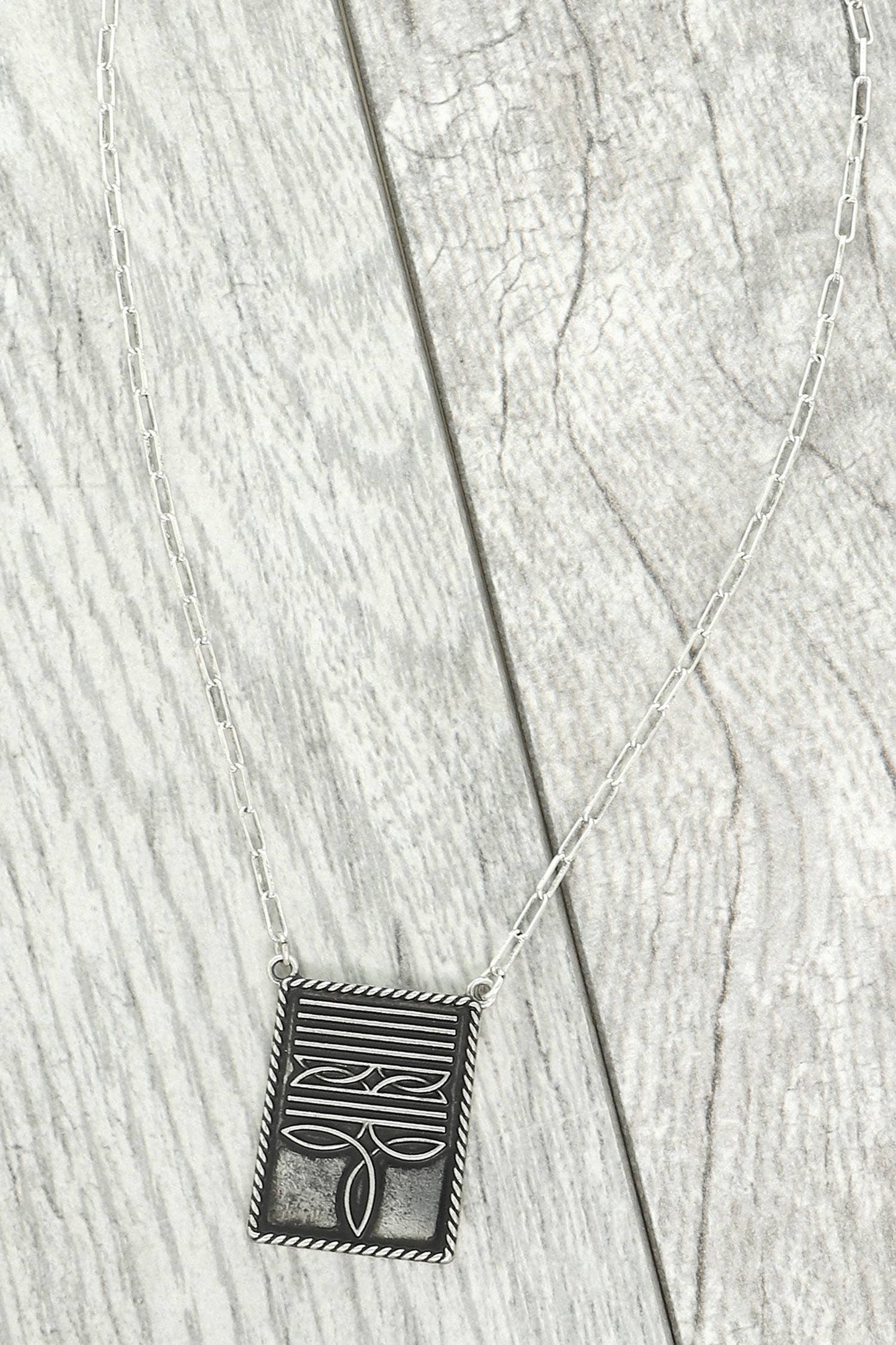 Western Boot Stitch Pendant Necklace