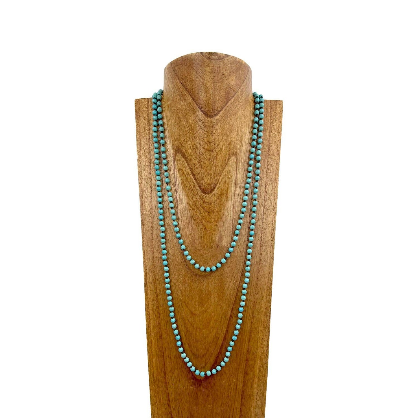 60 IN TURQUOISE STONE NECKLACE