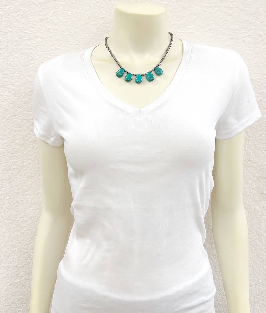 17" Navajo Turquoise Necklace