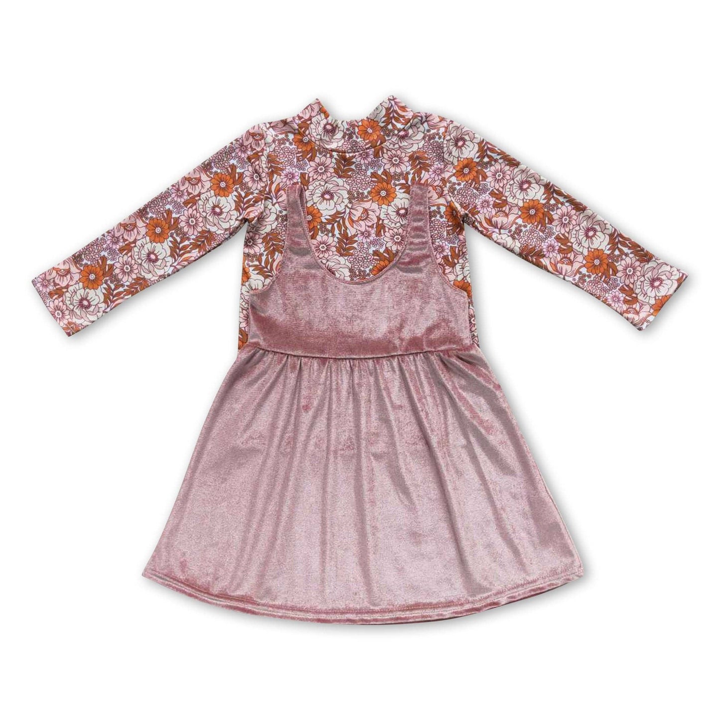 FLORAL VELVET DRESS SET