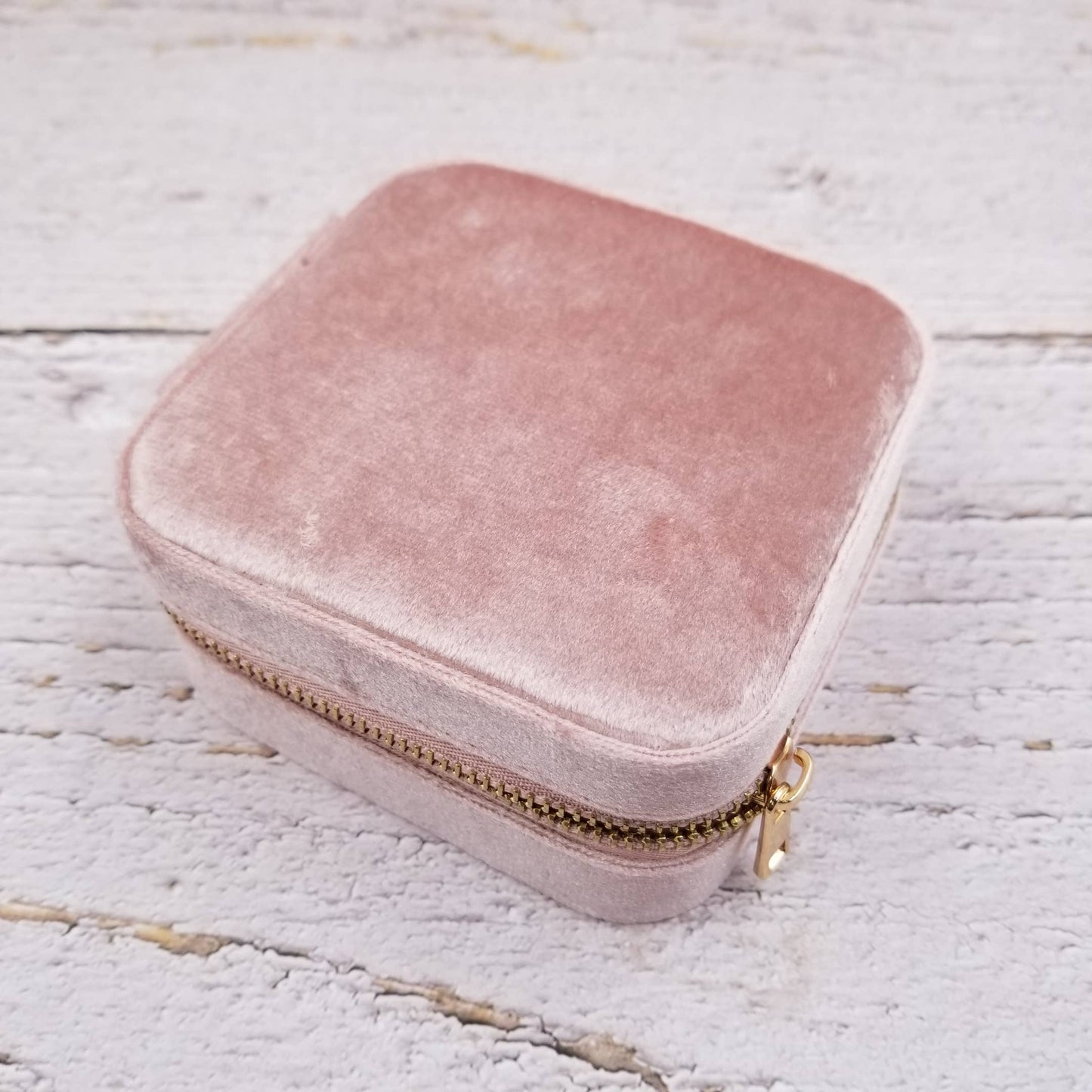 Velvet Jewelry Box With Mirror Organizer Box