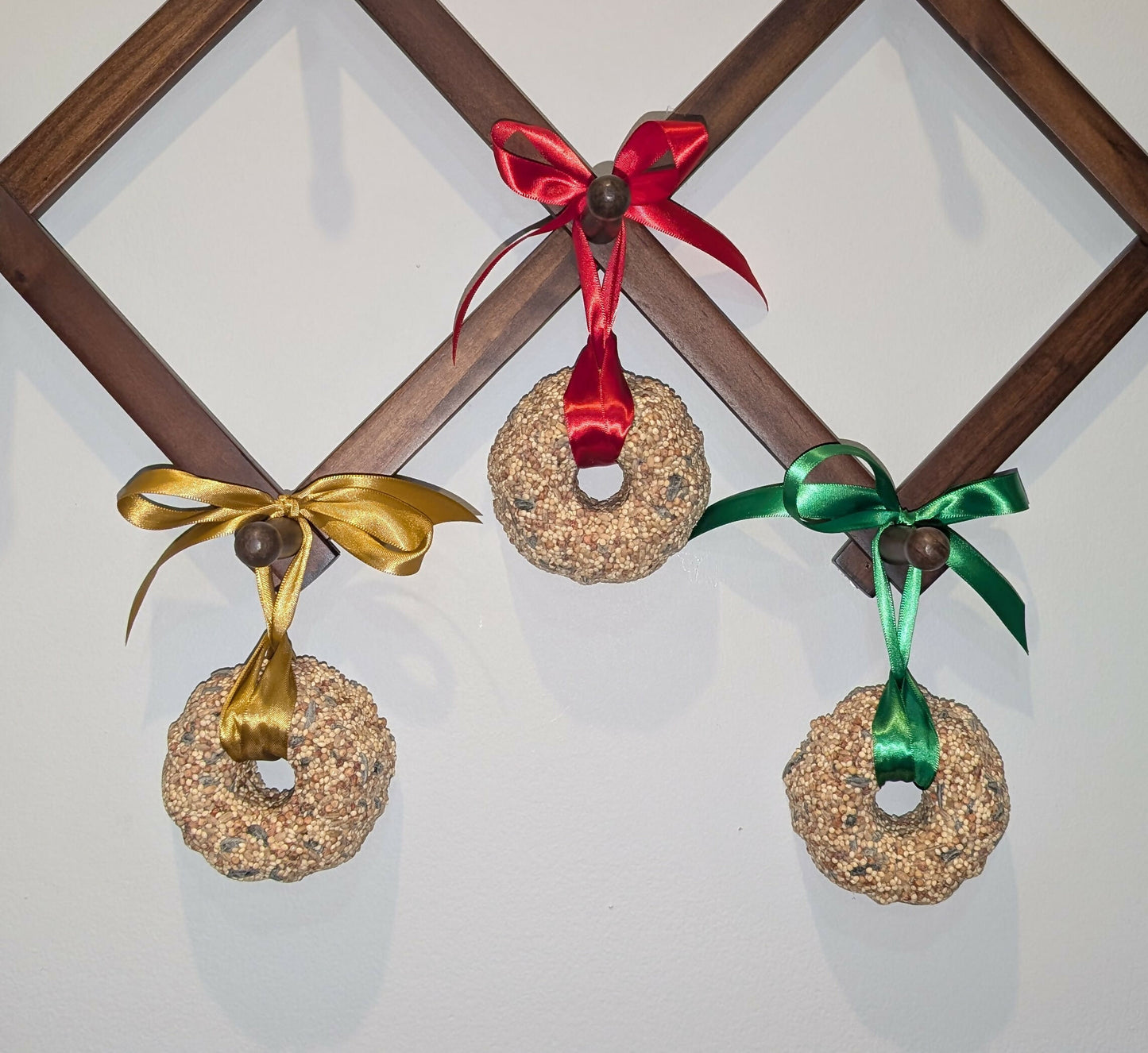 Mini birdseed wreath