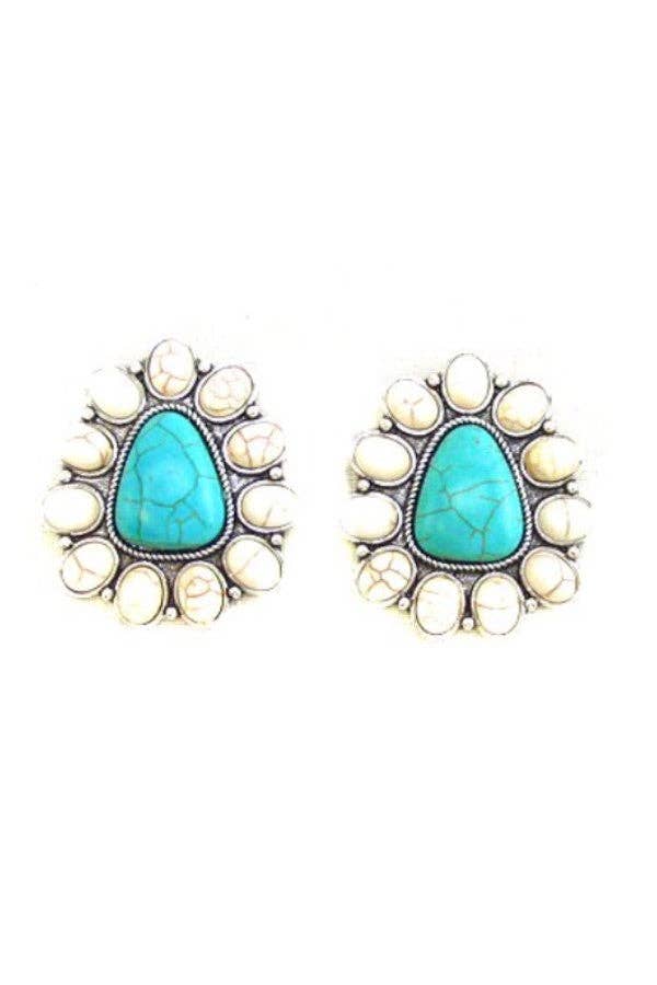Turq Buffalo Earrings