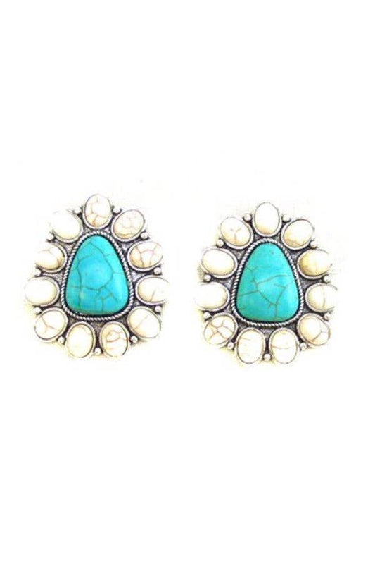 Turq Buffalo Earrings