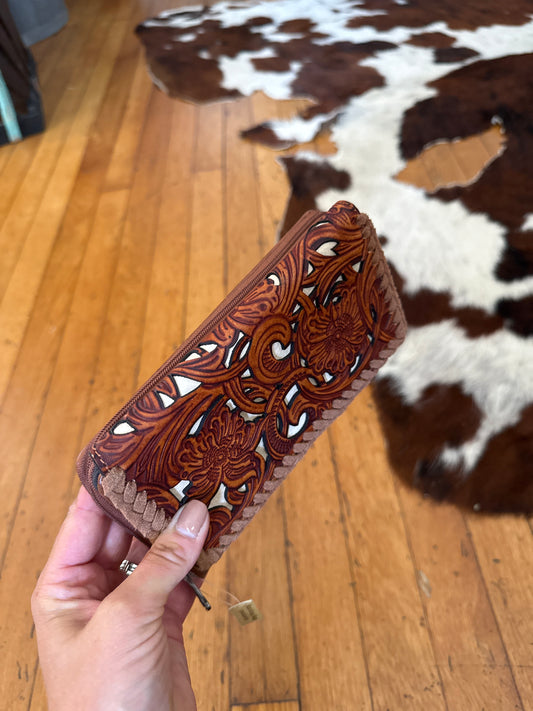 Trinity Ranch Leather Tooled Wallet