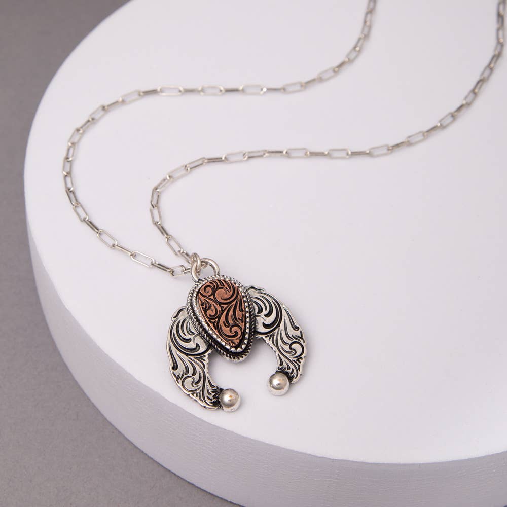 Etched Squash Blossom Necklace