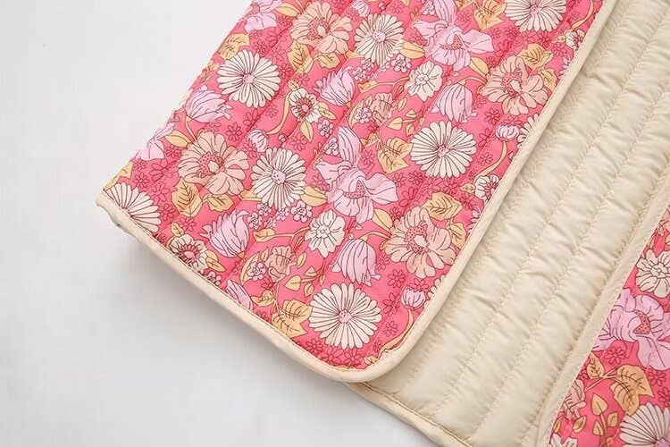 Spring Floral Quilted Vest