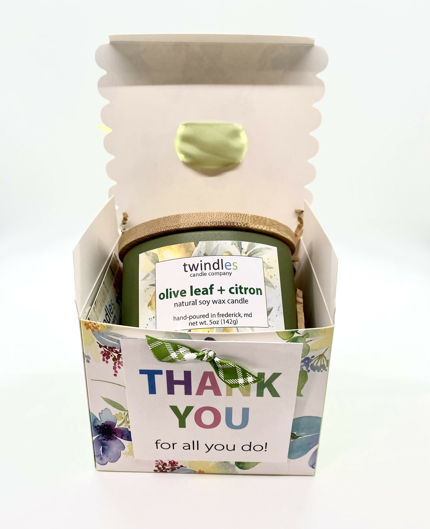 Mini Sage Ceramic Tumbler w/Gift Box & Thank You Tag