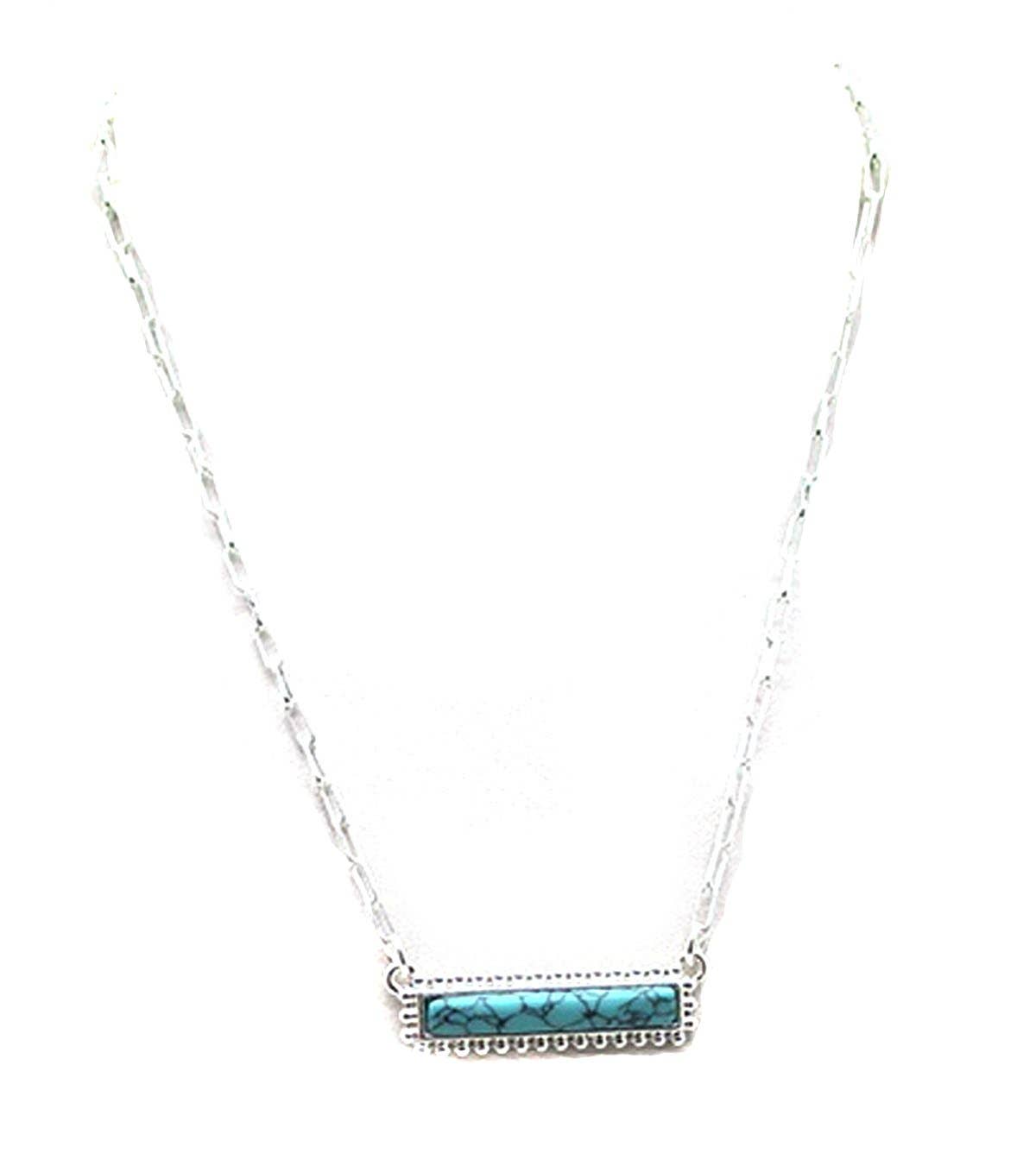 Turquoise Bar Necklace