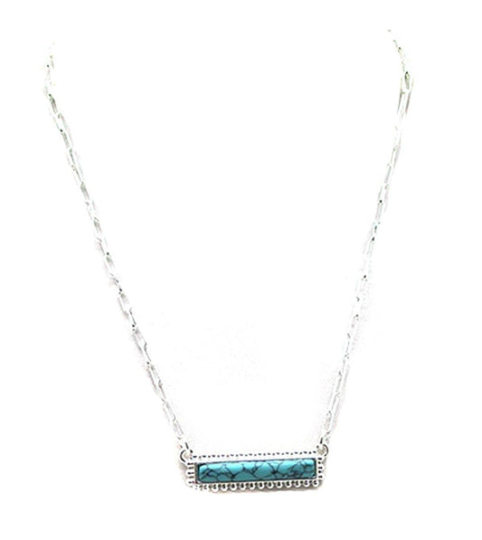Turquoise Bar Necklace
