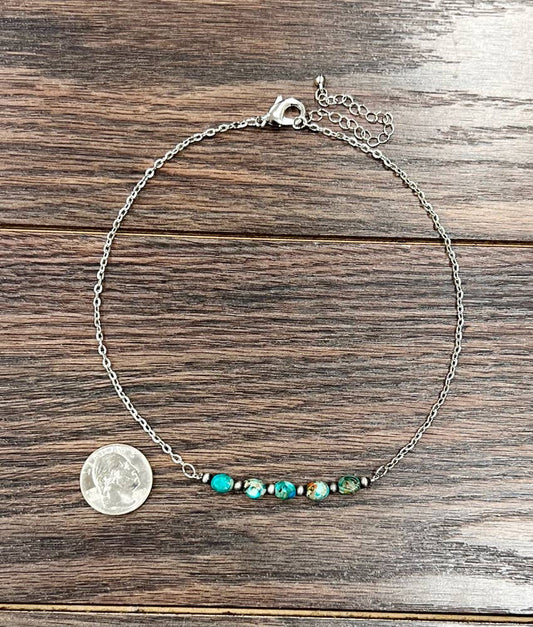 15" 7mm Turq Necklace