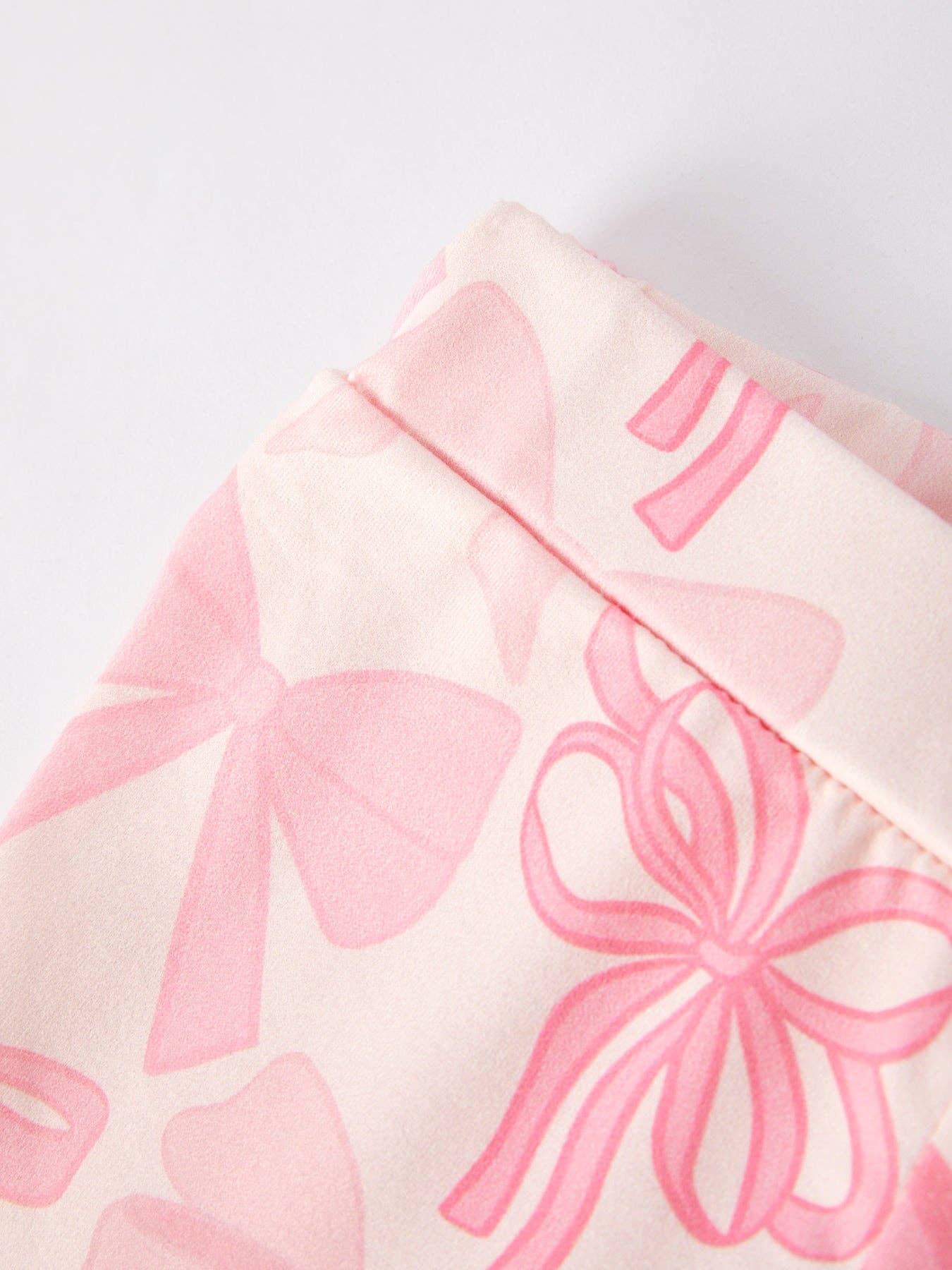 Pink Bow Bell Bottom Set