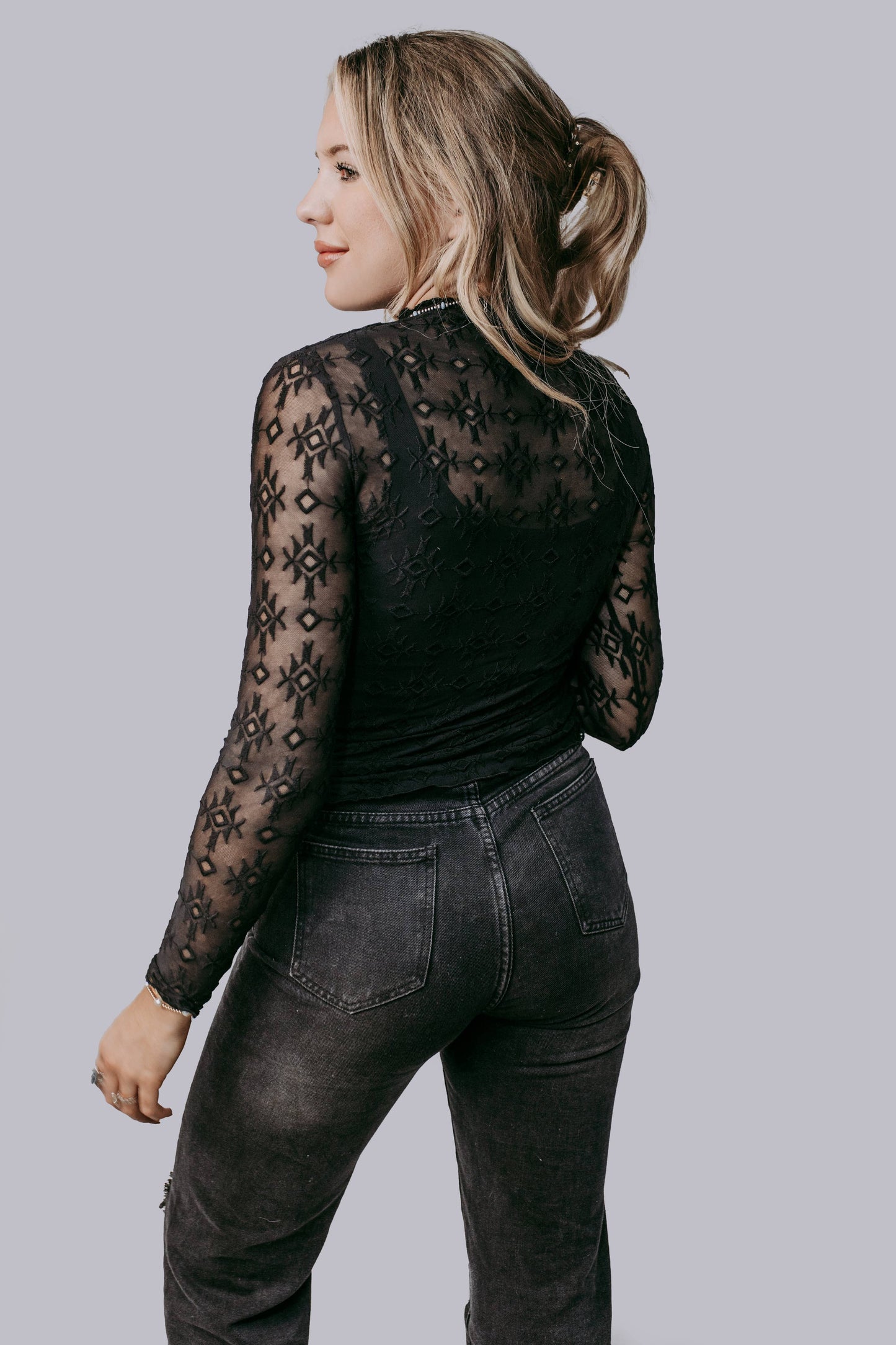 Aztec Lace Top